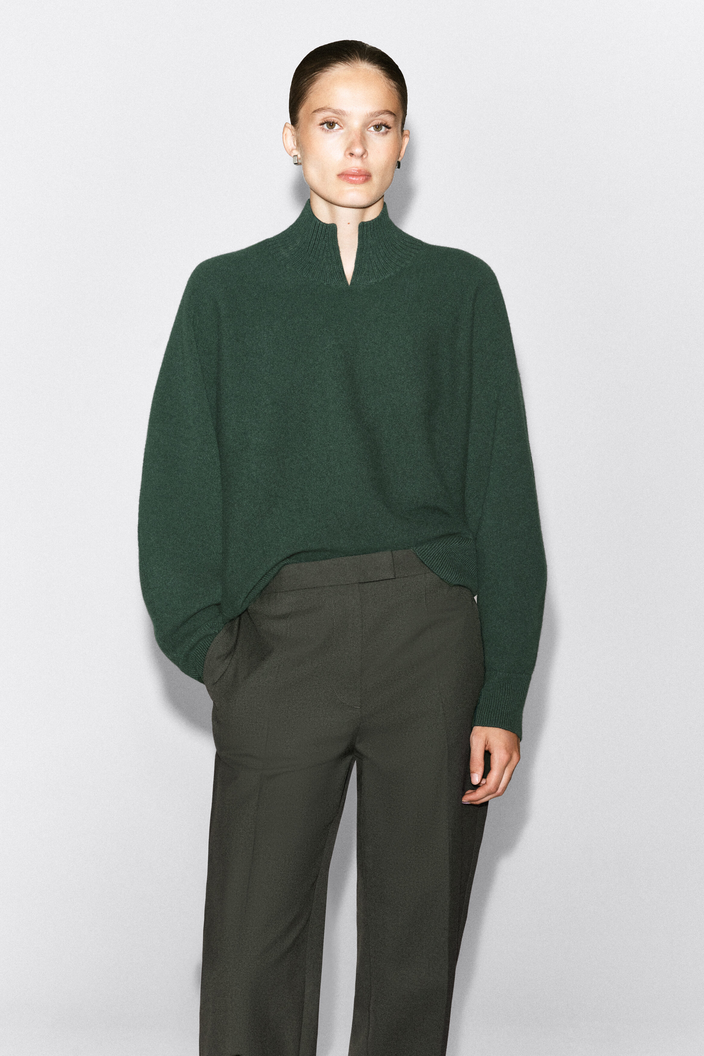 TAILORED TWILL FLARED PANTS - thumbnail 5