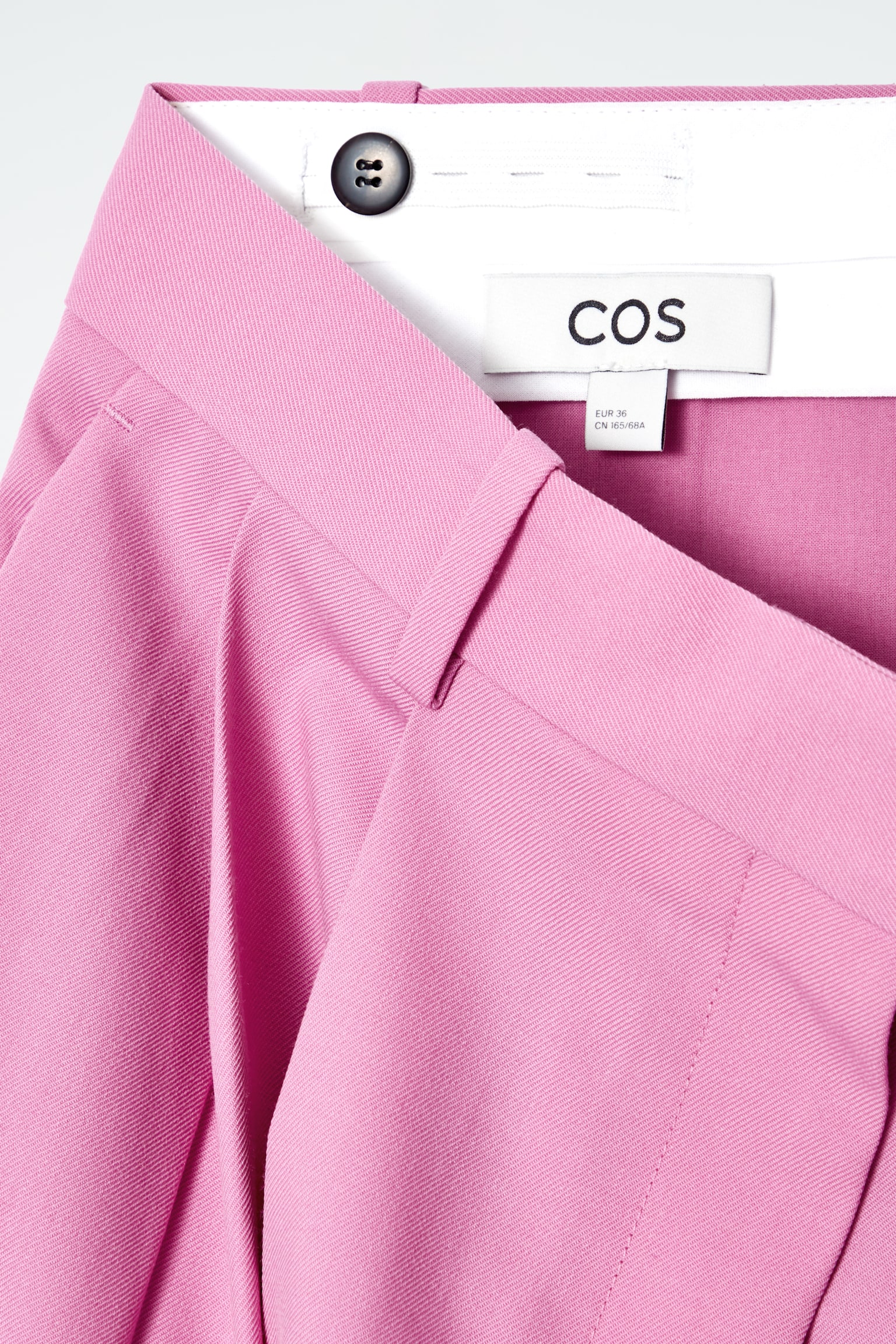 RELAXED TWILL WIDE-LEG TROUSERS - PINK/DARK BROWN/BLACK/BLUE/GREY/MOLE - 4