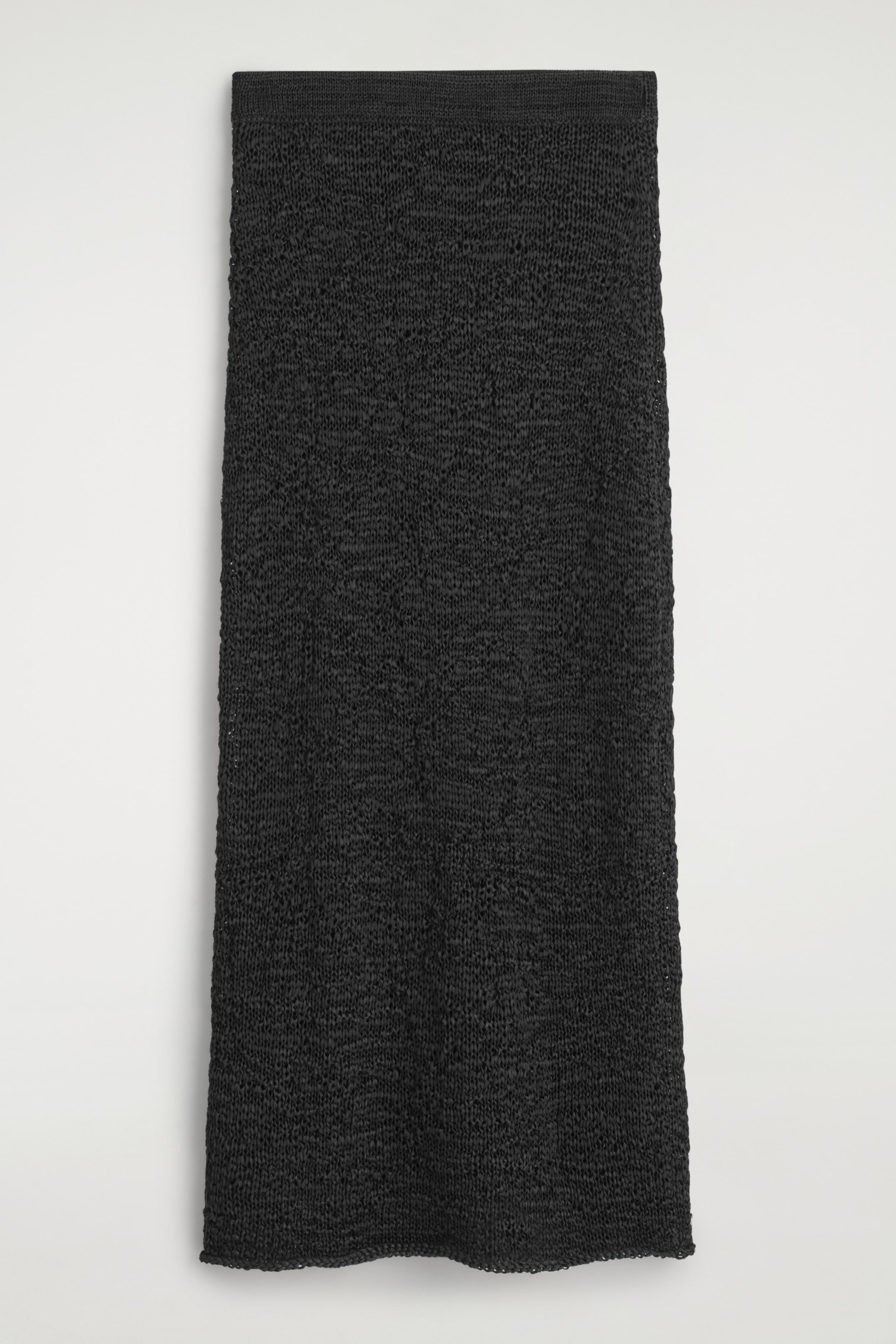 Agrandir l'image: JUPE MIDI TEXTURÉE EN MAILLE AJOURÉE - NOIR - FEMME | H&M CH 5