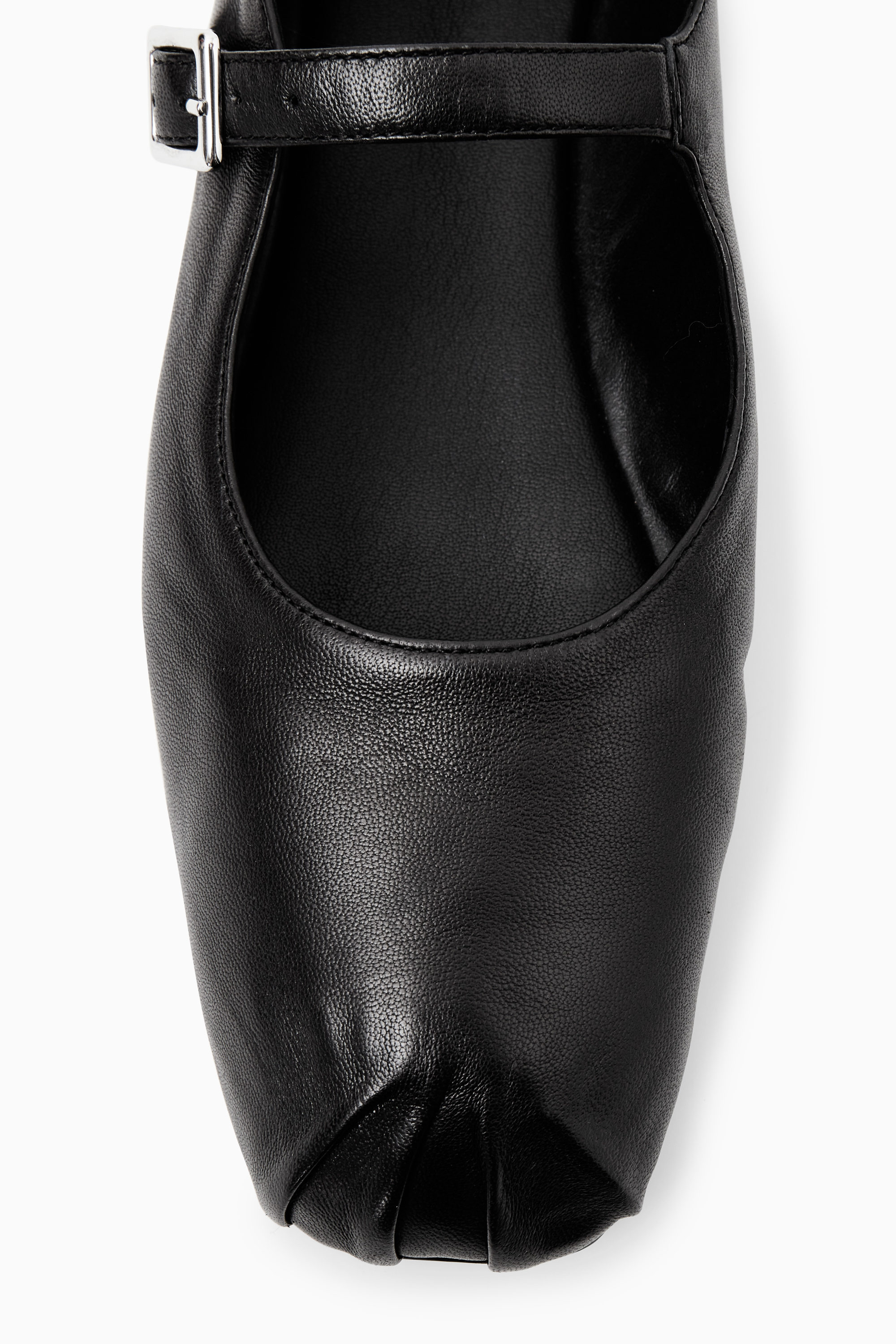 COS プリーツレザー メリージェーンバレエフラット PLEATED LEATHER MARY-JANE BALLET FLATS プリーツレザー メリー