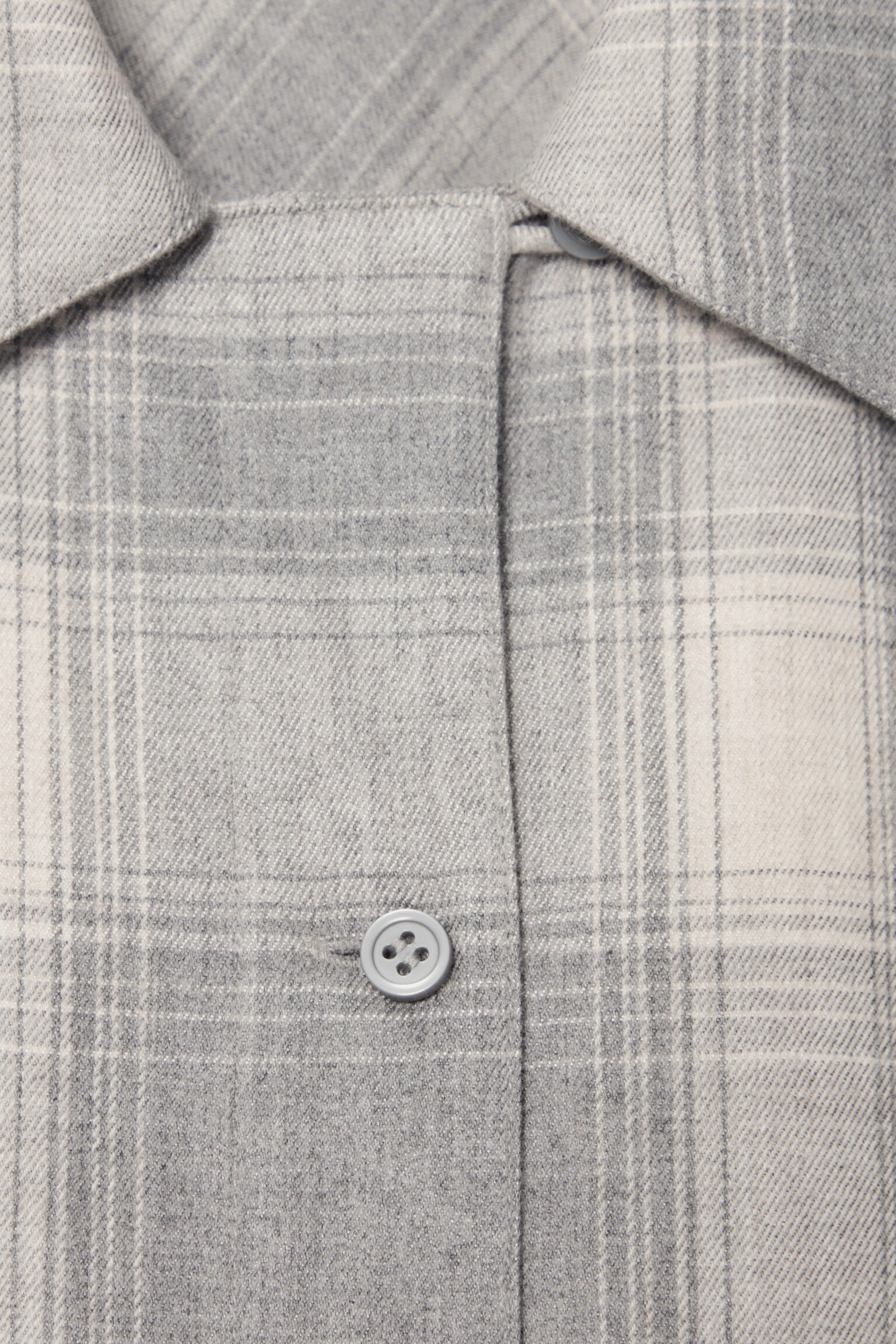 CHECKED FLANNEL PYJAMA SHIRT - GREY / CHECKED - 2