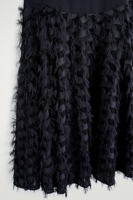 TEXTURED DROPPED-WAIST MAXI DRESS — NAVY 6