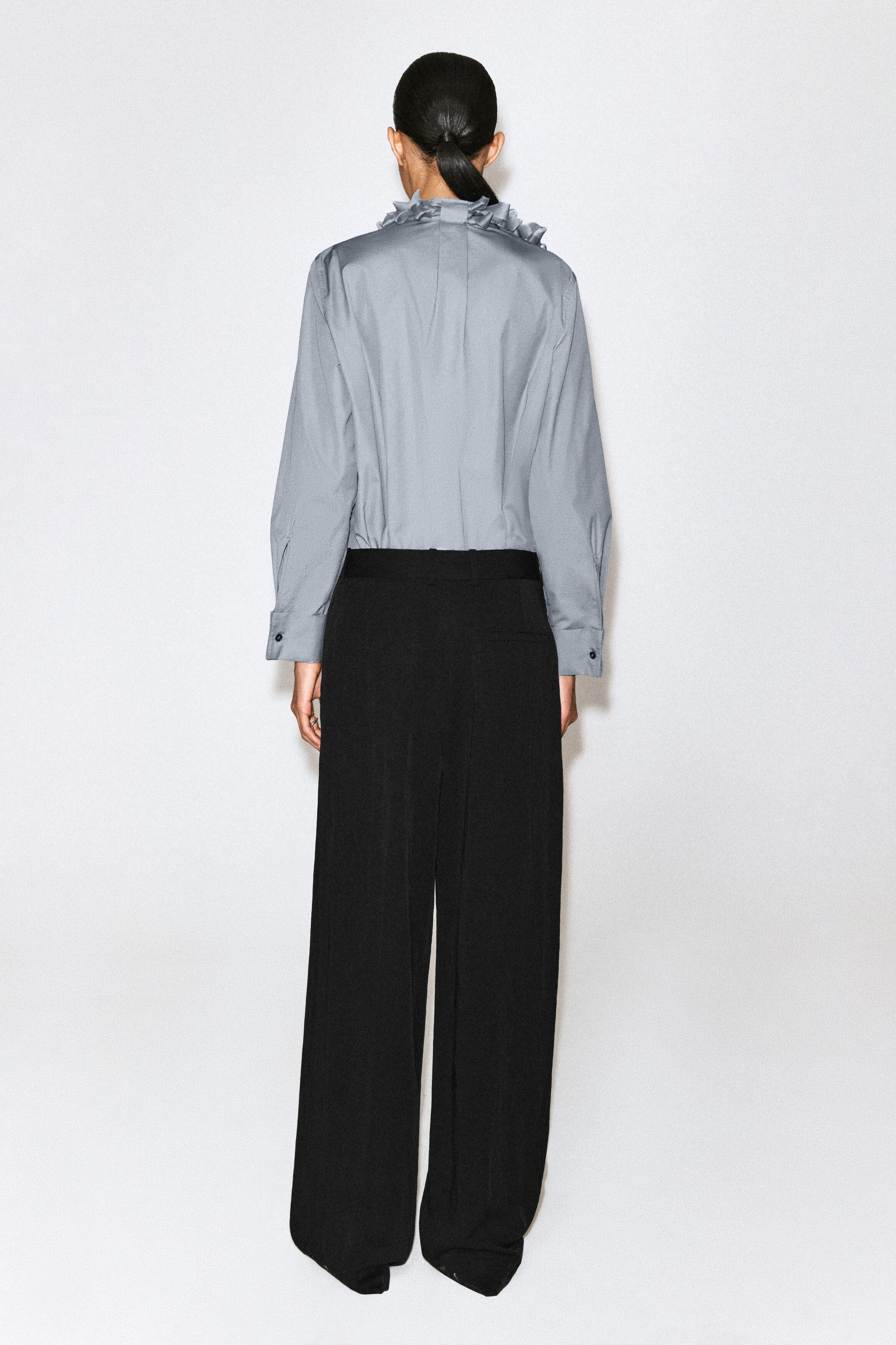 RUFFLED-COLLAR COTTON-SILK SHIRT - thumbnail 5