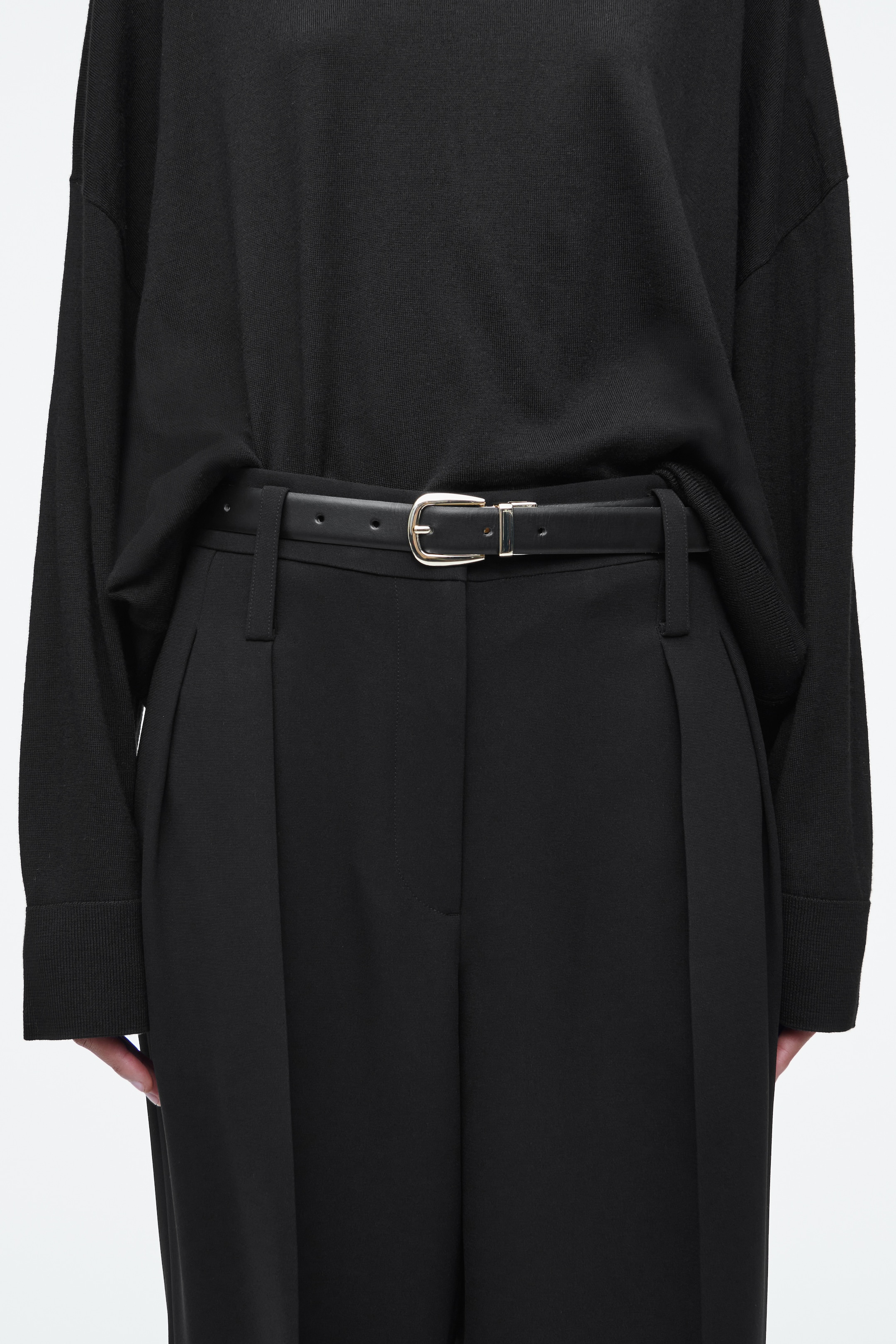 Agrandir l'image: CEINTURE RÉVERSIBLE EN CUIR - NOIR / ÉCRU - FEMME | H&M FR 2