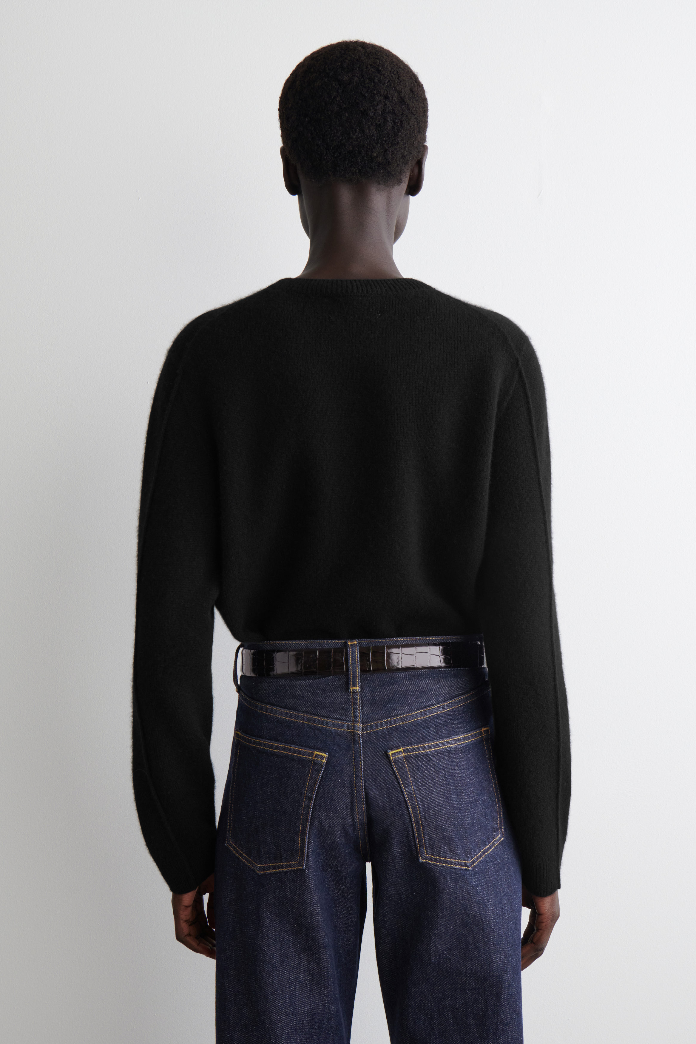 CASHMERE CREW-NECK SWEATER - BLACK | COS