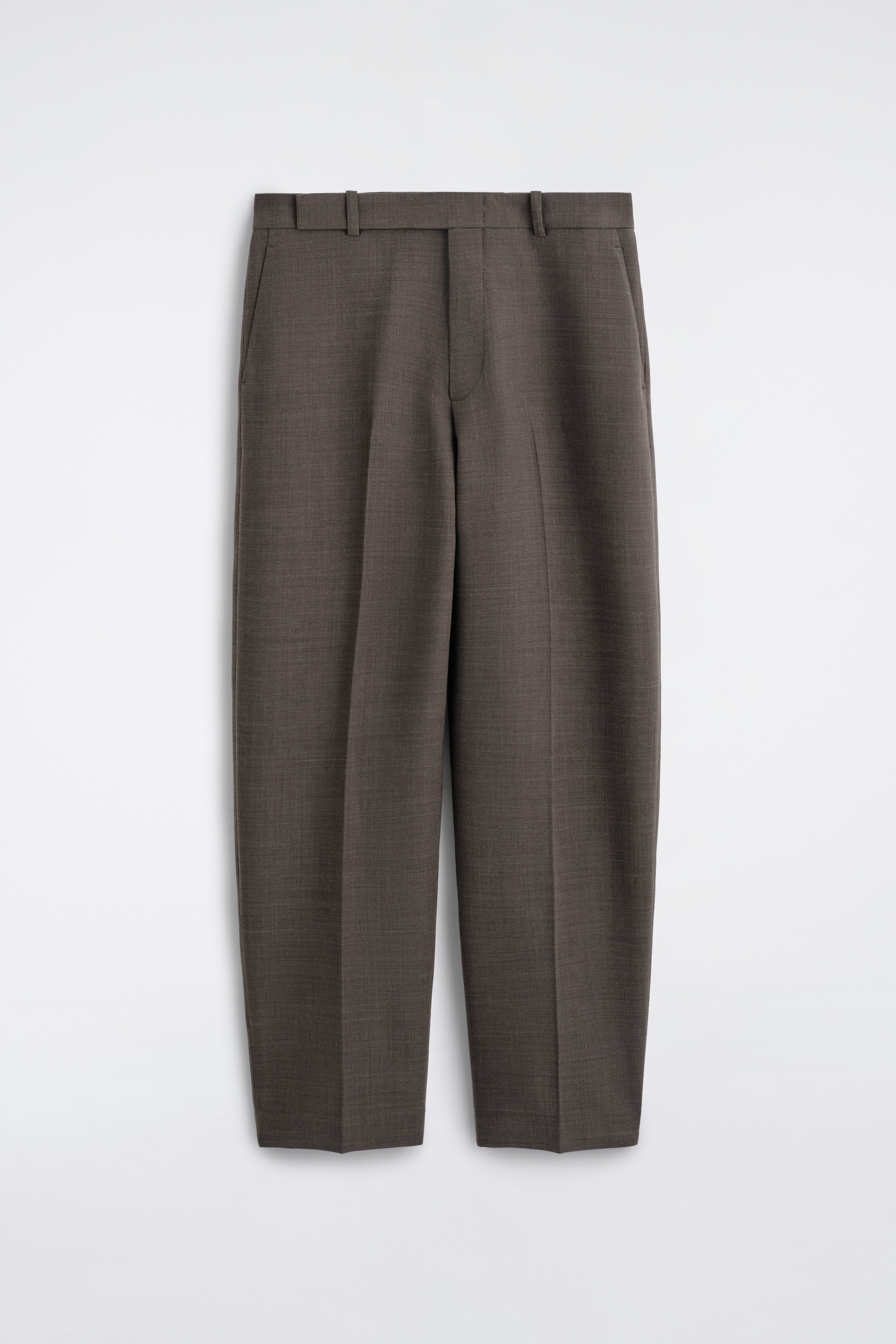 WOOL-BLEND RELAXED-FIT STRAIGHT-LEG TROUSERS