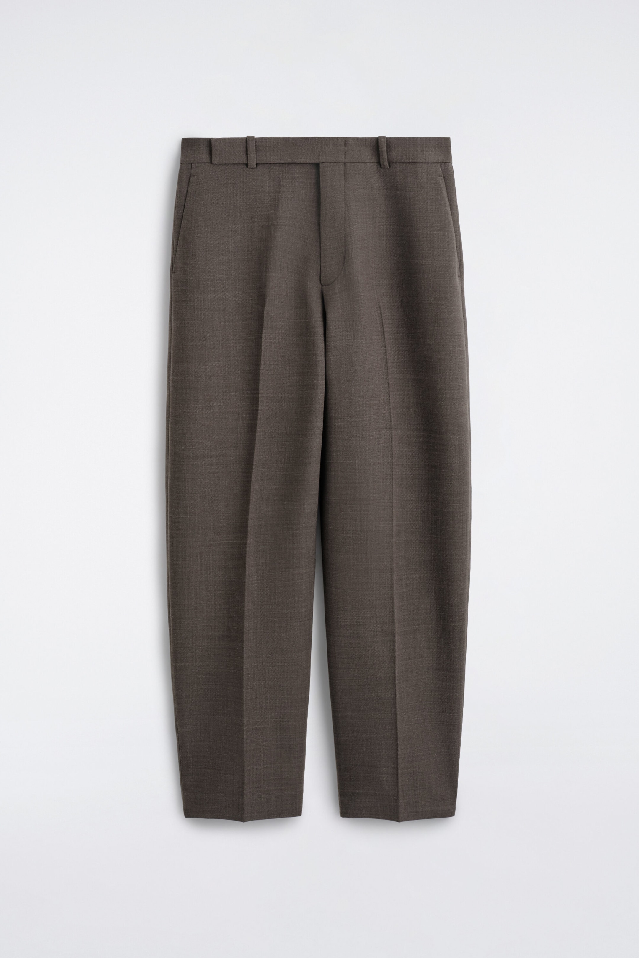 WOOL-BLEND RELAXED-FIT STRAIGHT-LEG TROUSERS