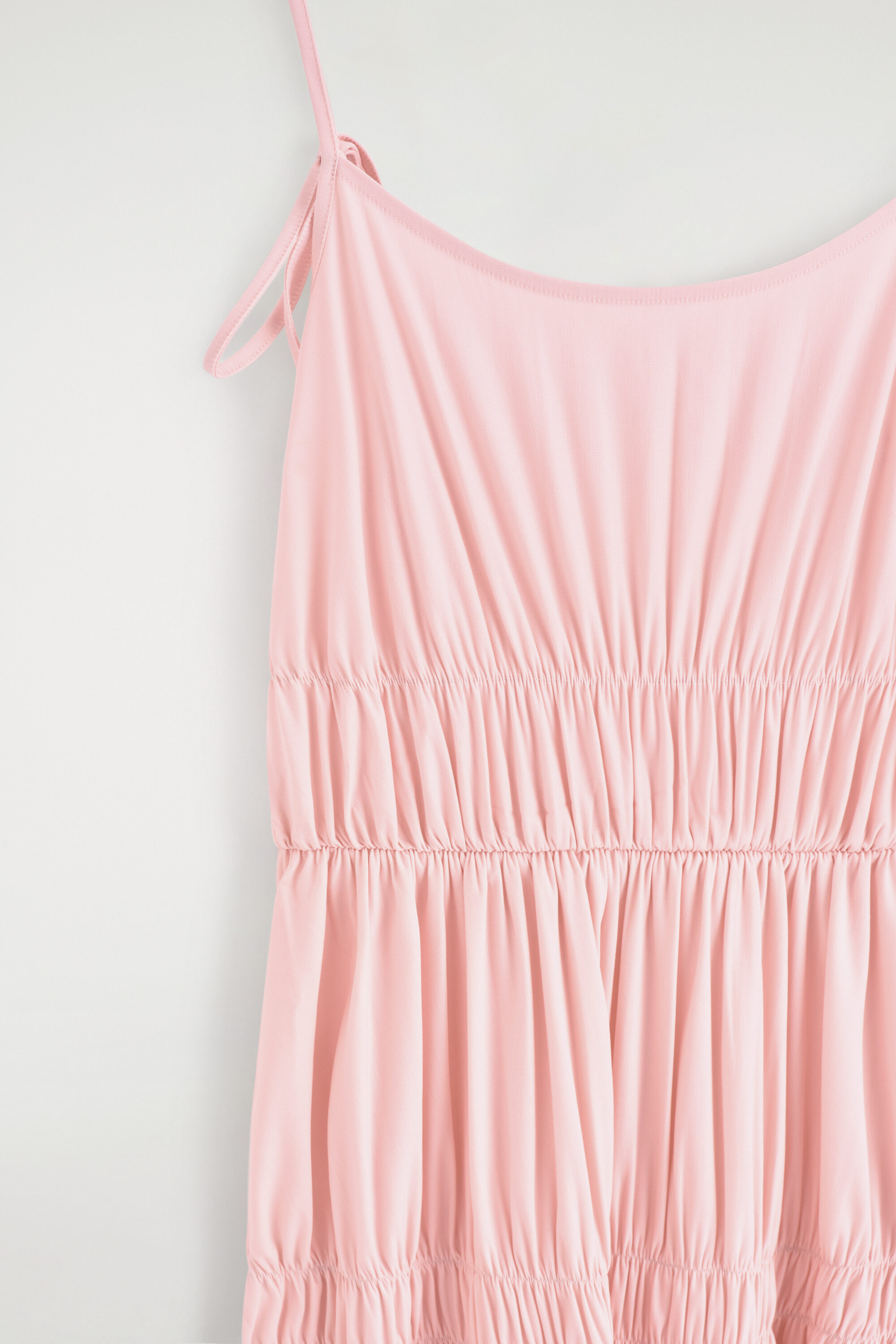 GATHERED JERSEY MIDI DRESS - PINK | COS US GATHERED JERSEY MIDI DRESS - PINK | COS US