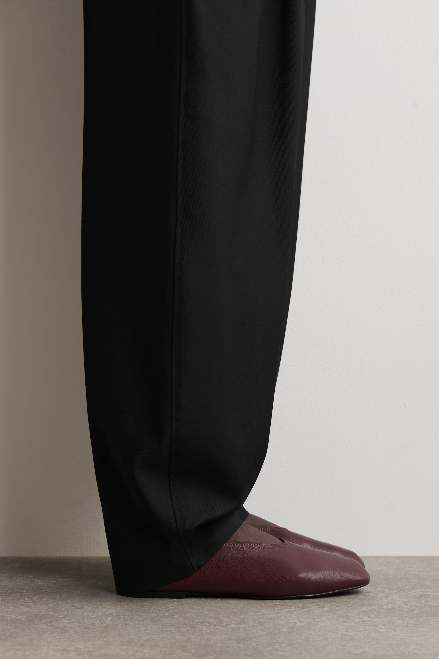 MINIMALISTICKÉ KOŽENÉ BALERÍNY - ČERVENÁ/STRIEBORNÁ - 3