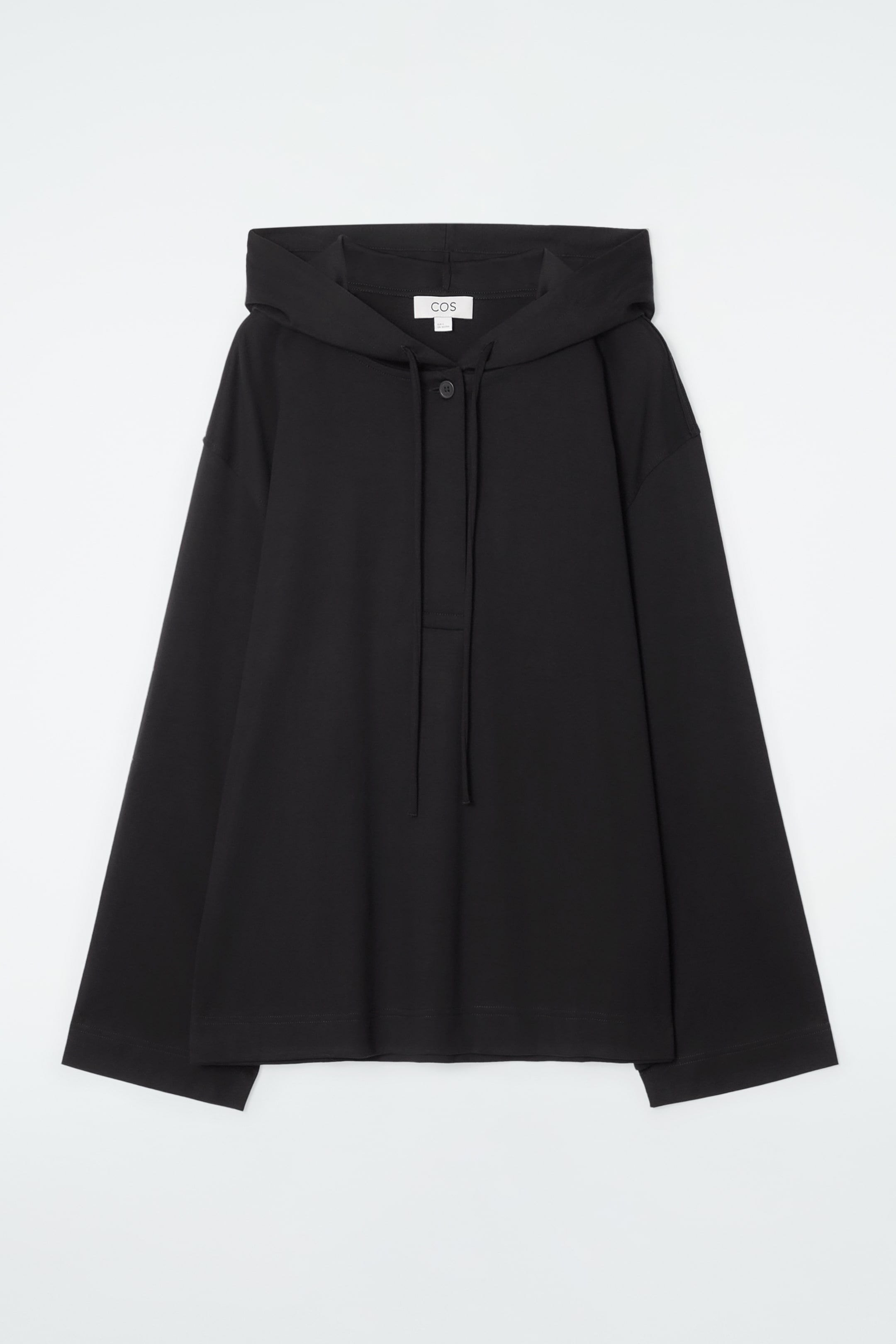 Grösseres Bild ansehen: KAPUZENPULLOVER AUS LEICHTEM JERSEY MIT KNÖPFEN - SCHWARZ - DAMEN | H&M CH 1