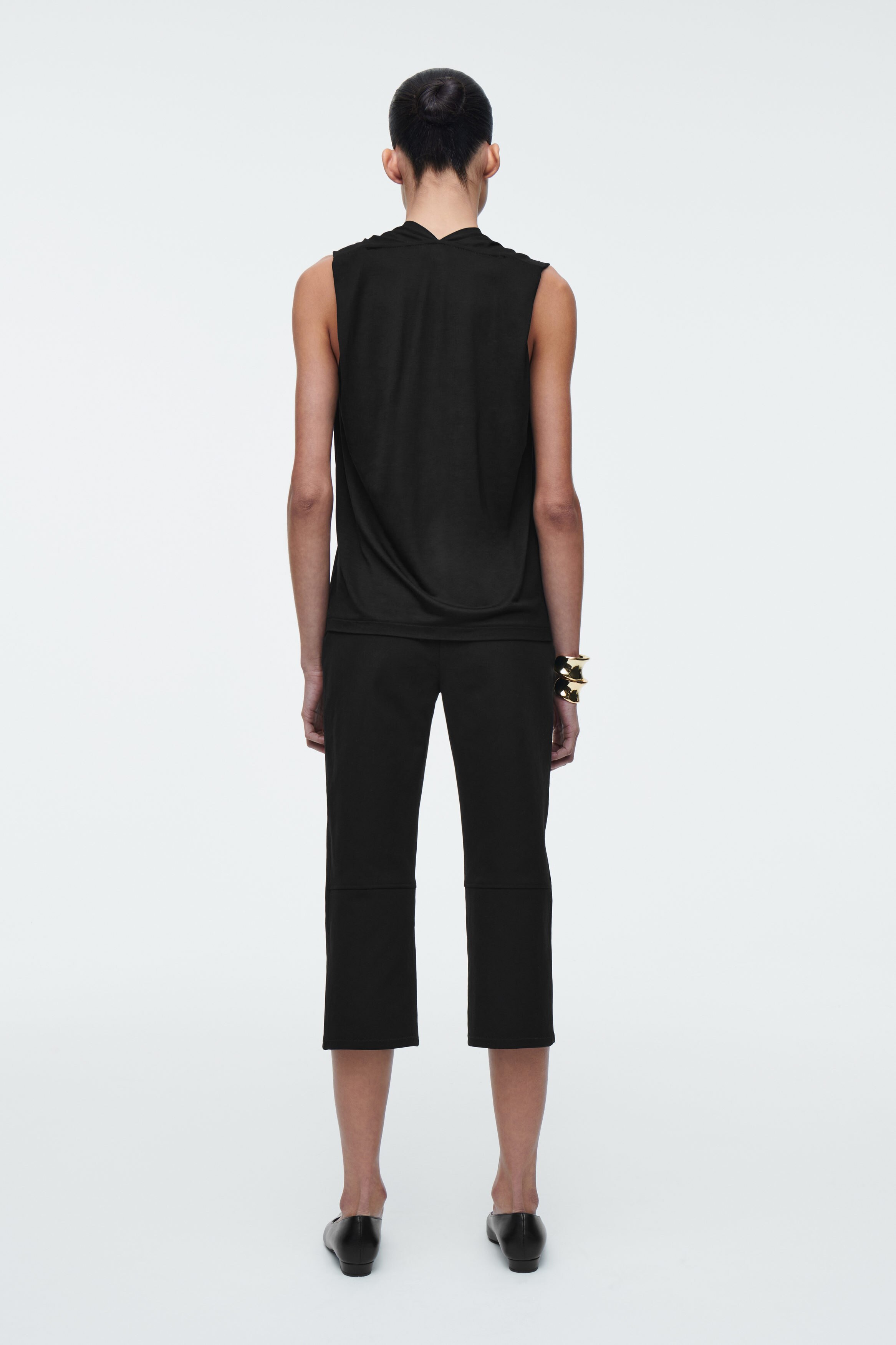 【即日発送】Acka drape volume tops Satin Blouse With Draped Neckline | Blumarine