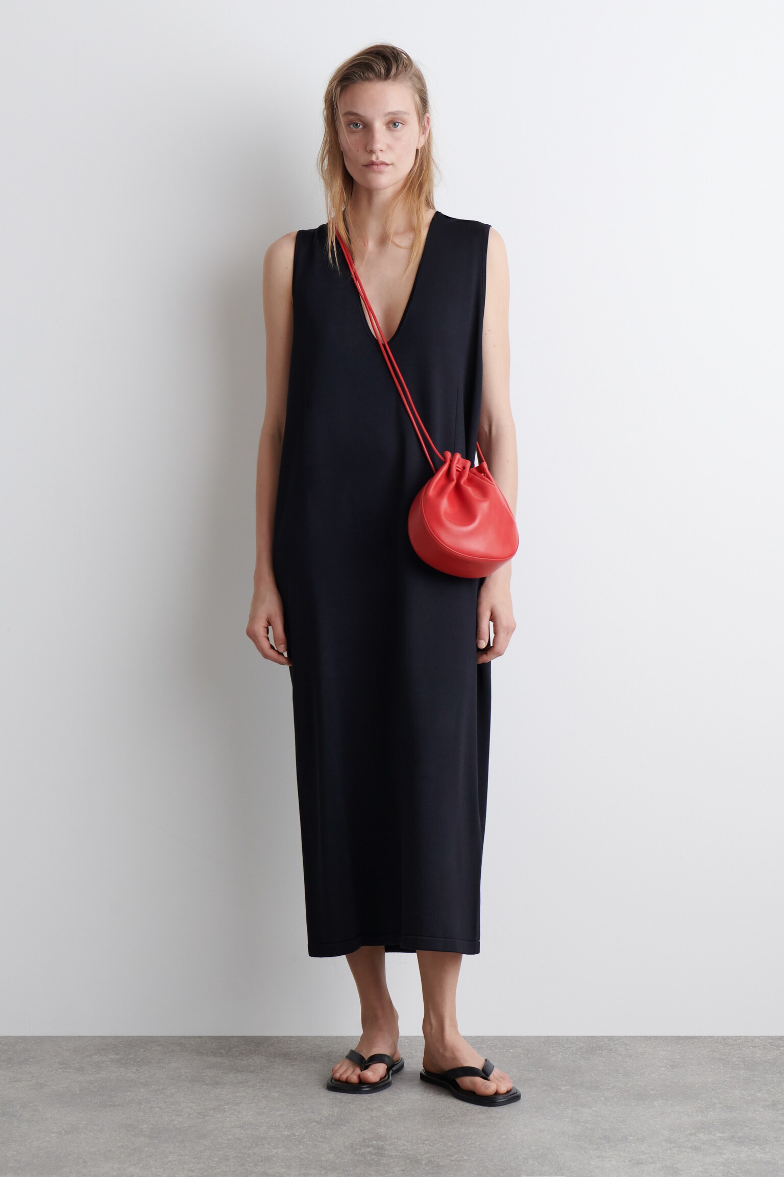 BOLSO FRUNCIDO - PIEL - ROJO - 5