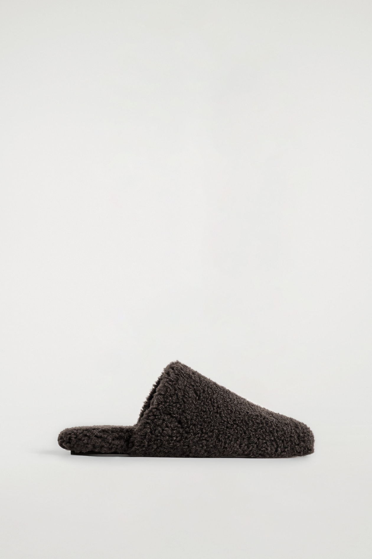 TEDDY MULES — DARK BROWN