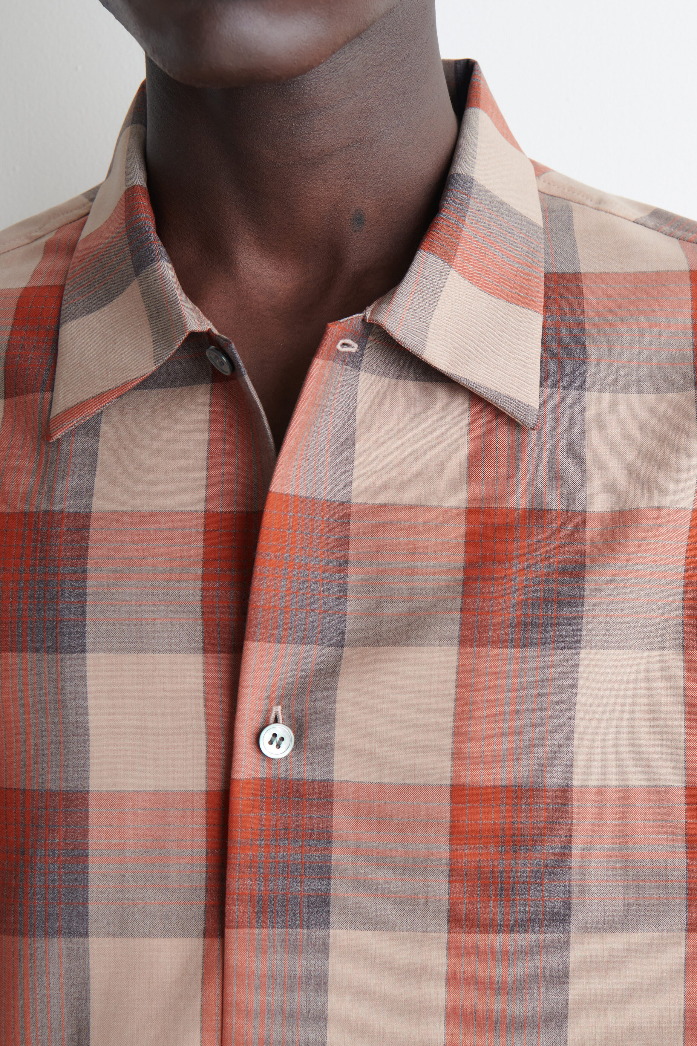 CHECKED WOOL-BLEND SHIRT - thumbnail 2