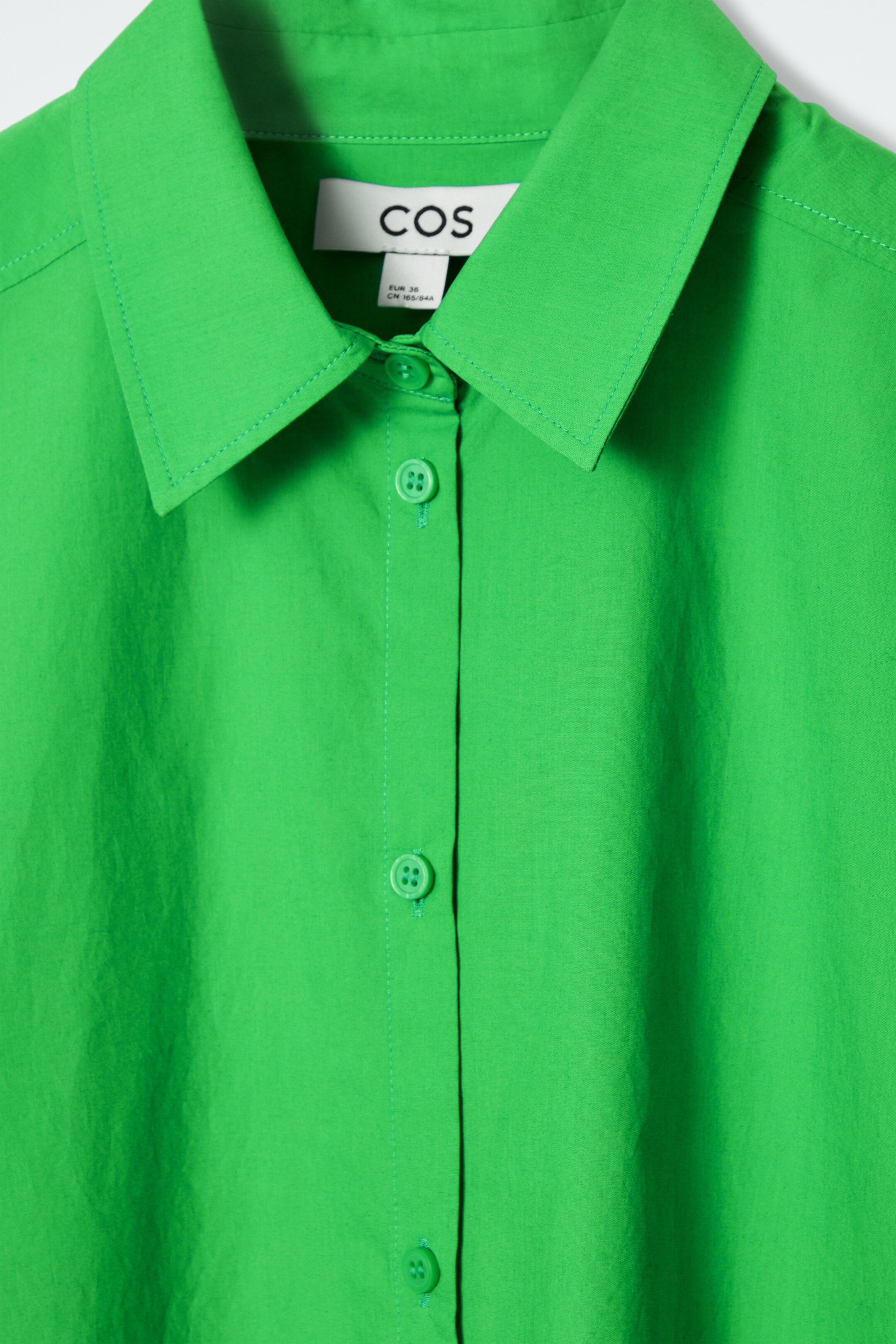 View larger image: BOXY SQUARE-CUT SHIRT - GREEN - Ladies | H&M GB 8