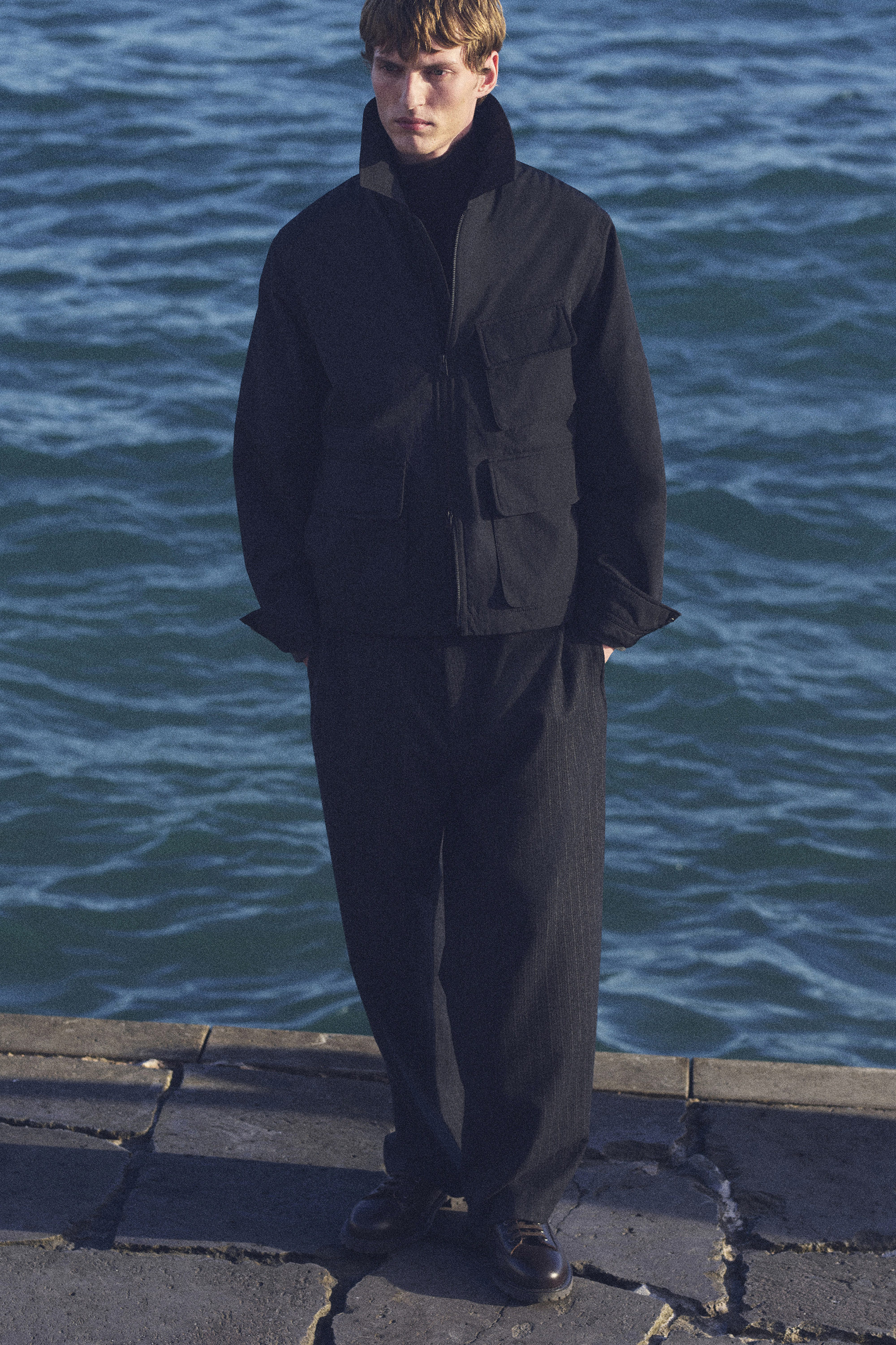 PADDED NYLON UTILITY JACKET - BLACK | COS US