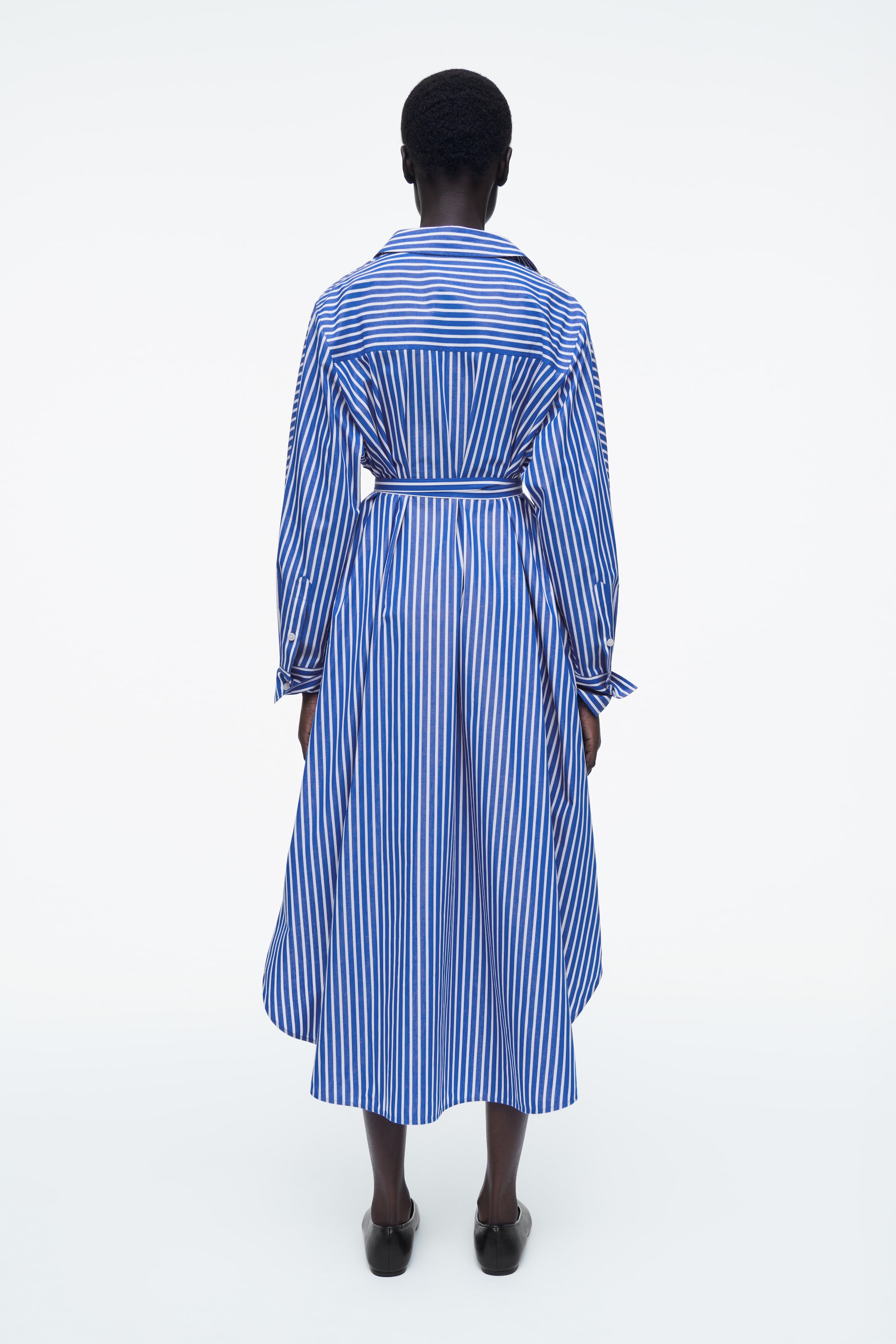 View larger image: RELAXED COTTON SHIRT DRESS - BLUE / STRIPED - Ladies | H&M GB 4