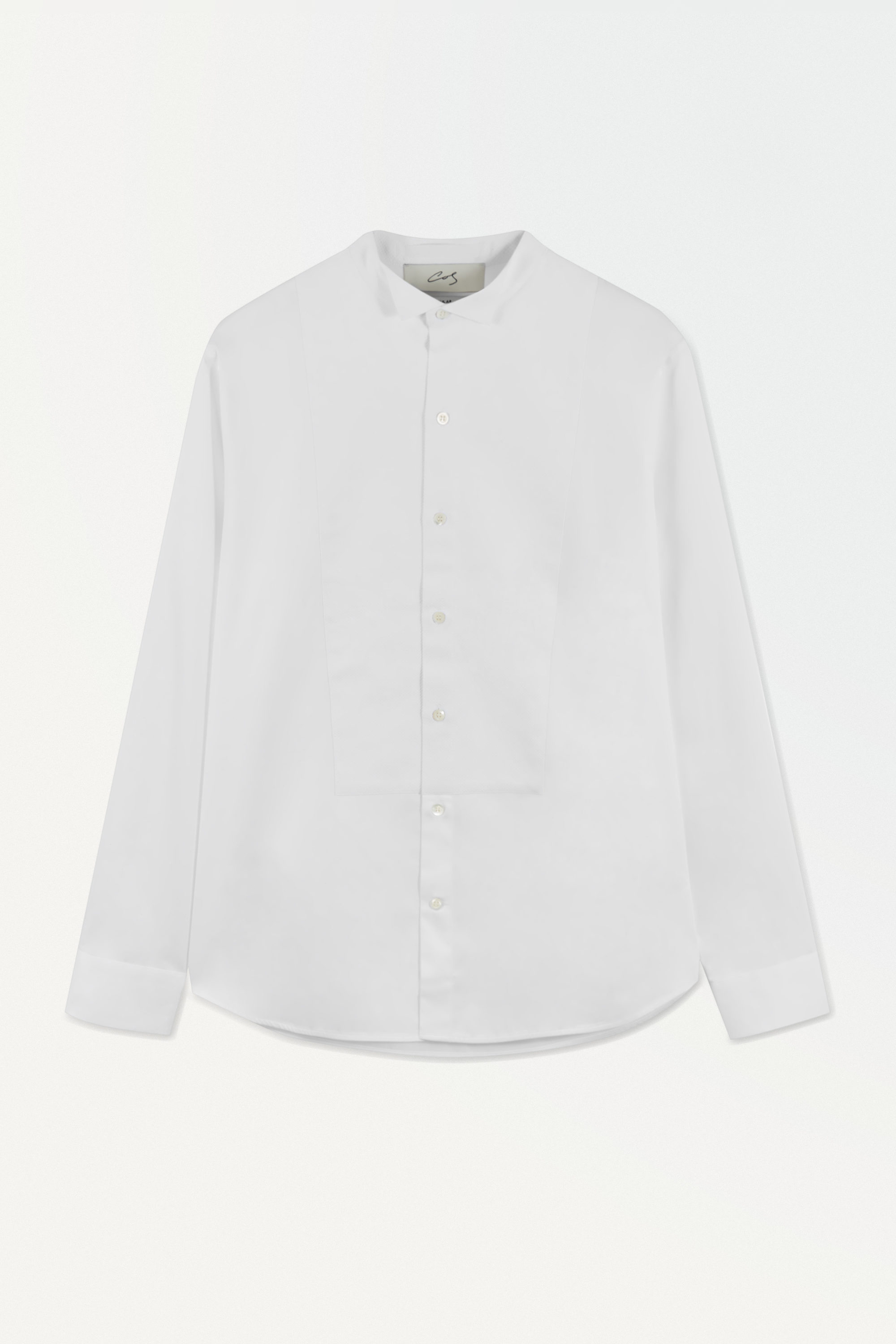 Tシャツ・カットソー CO-COLLECTIONS FW24 White poplin shirt (2393ACP 100) THE POPLIN TUXEDO SHIRT - WHITE | COS