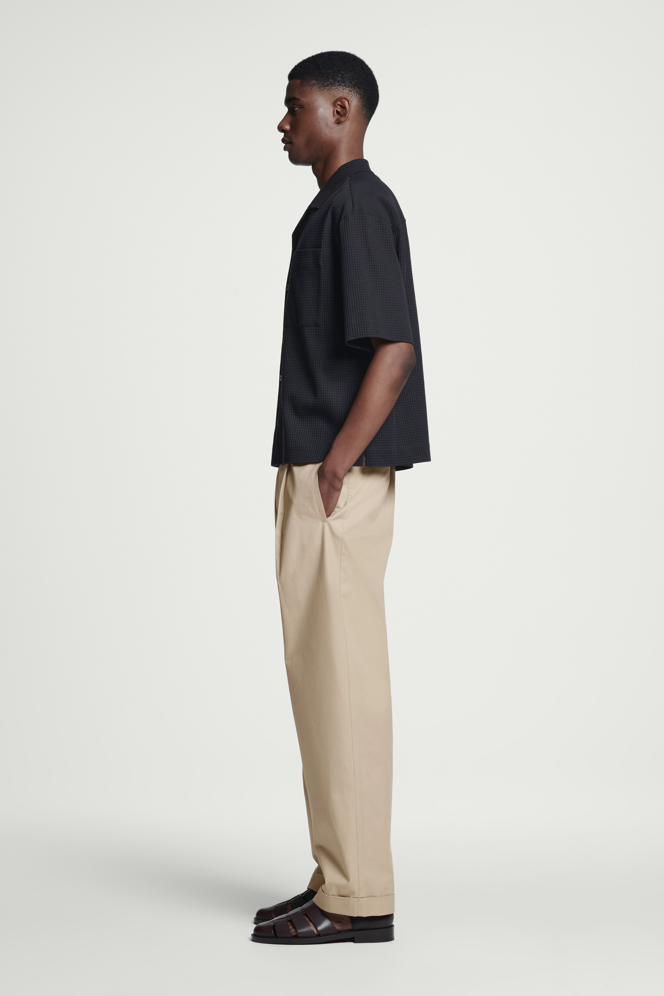 Agrandir l'image: CHEMISE RESORT DÉCONTRACTÉE EN COTON TEXTURÉ - BLEU MARINE - HOMME | H&M FR 4