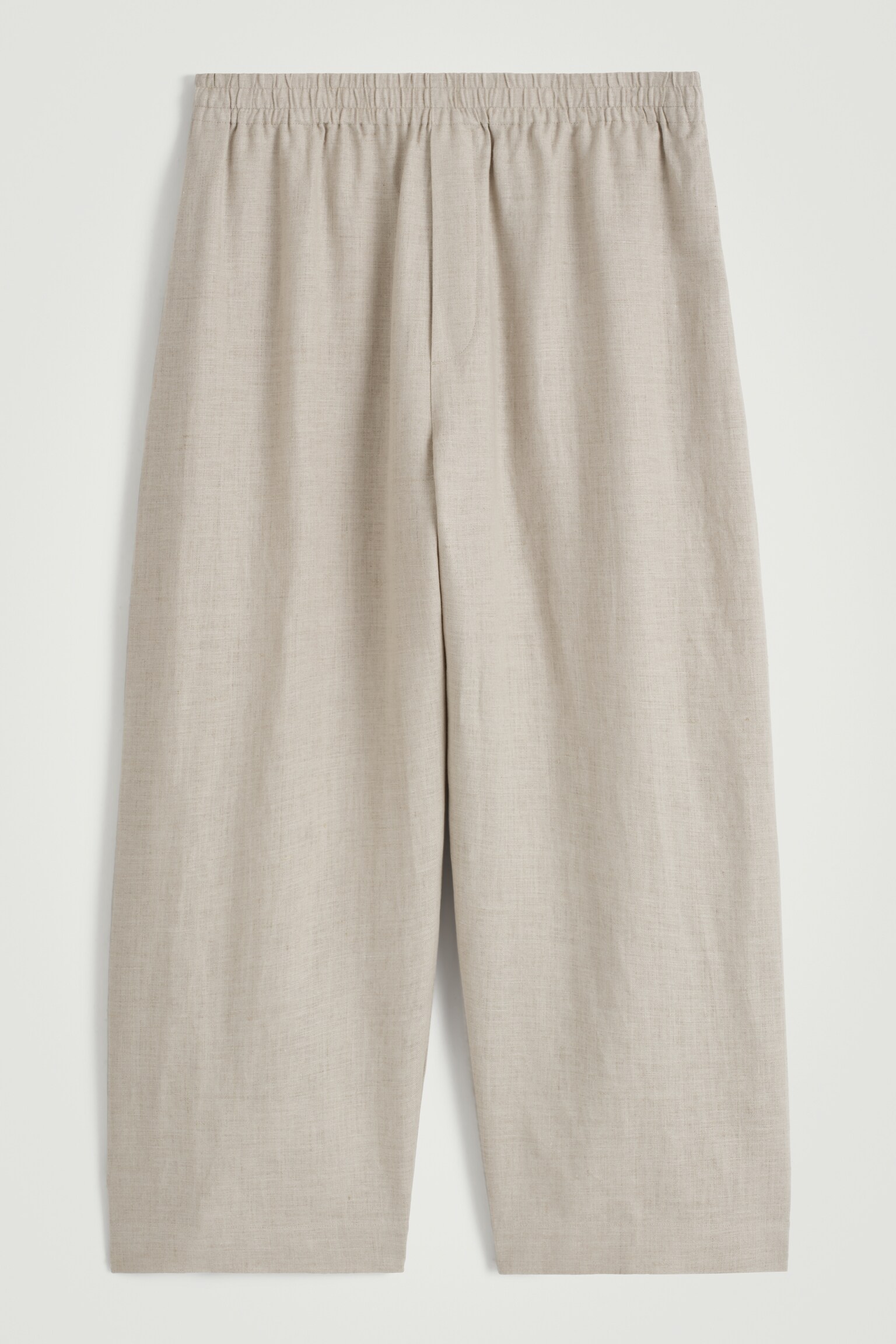 PANTALONI A GAMBA LARGA IN LINO VITA ELASTICIZZATA - NON TINTO / BEIGE/BLU NAVY/VERDE - 2