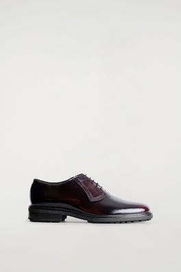 LEATHER OXFORD SHOES — BORDEAUX 1