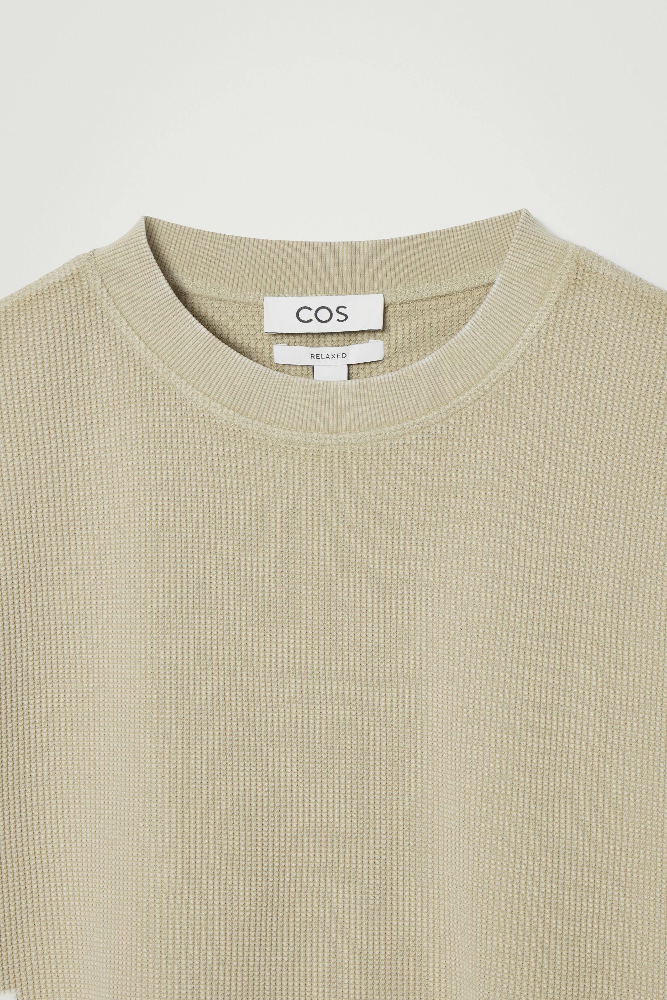 Ingrandisci l'immagine: RELAXED WAFFLE-TEXTURE COTTON-JERSEY T-SHIRT - STONE - UOMO | H&M CH 2