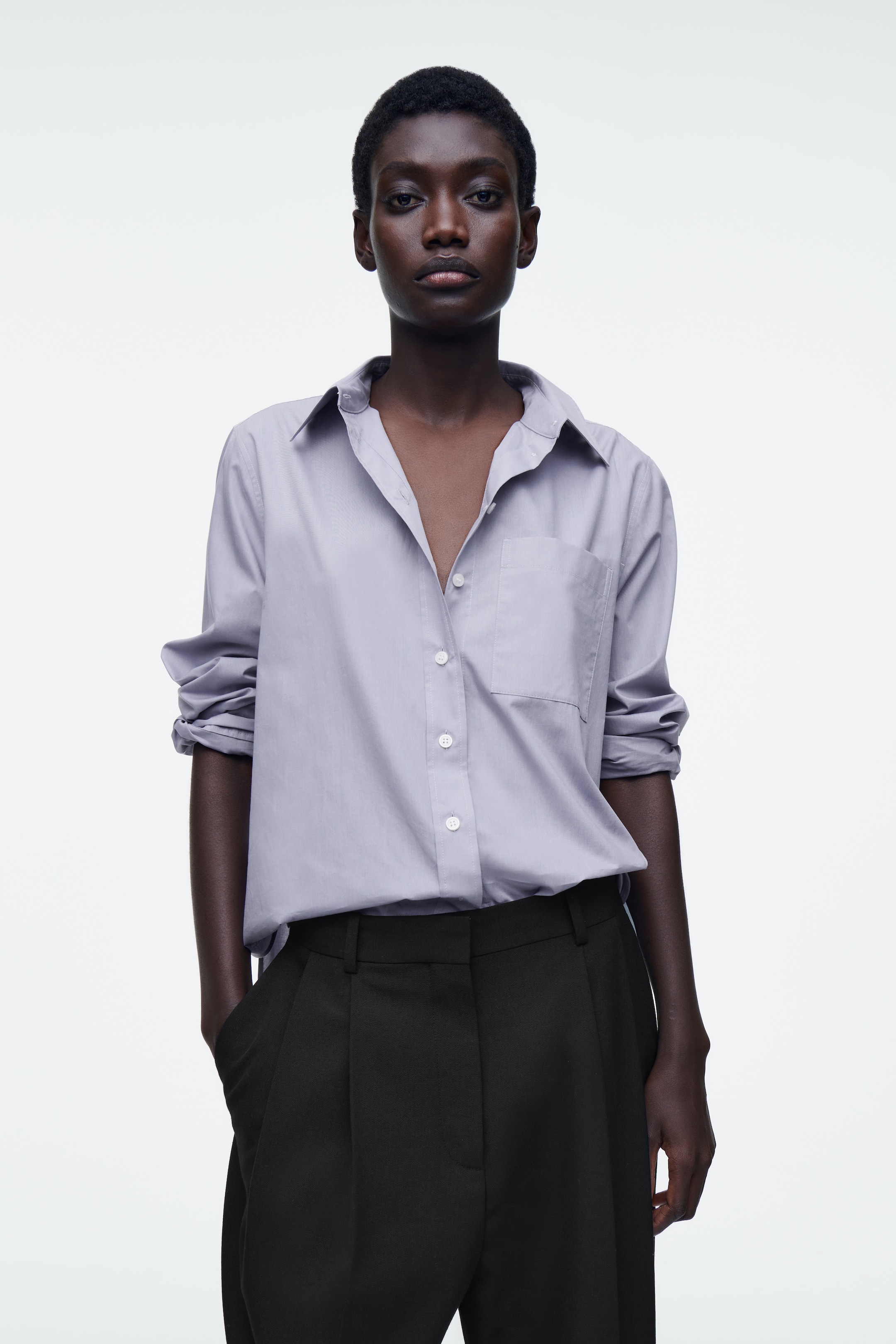 Grösseres Bild ansehen: ELEGANTES HEMD AUS PIMA-BAUMWOLLE - FLIEDER - DAMEN | H&M CH 1