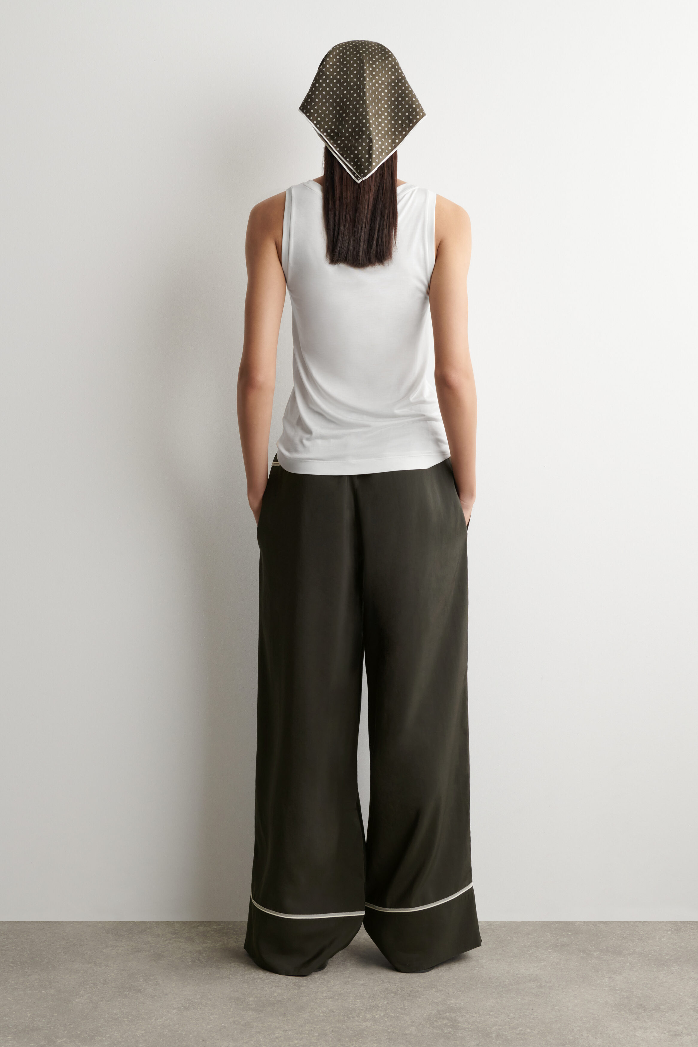 CONTRAST-PIPED STRAIGHT-LEG PANTS - thumbnail 5