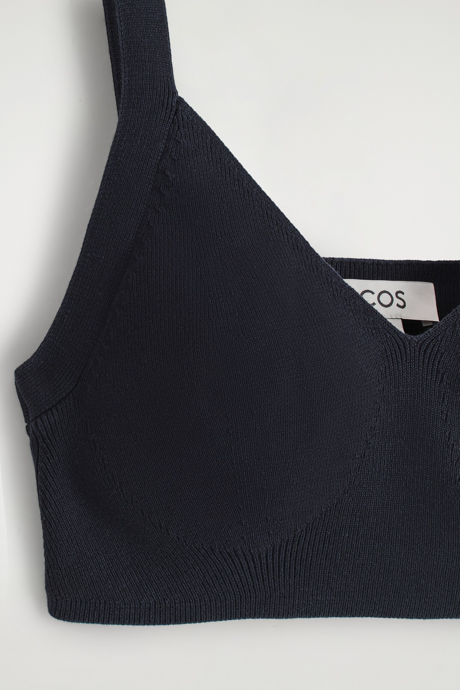 BRALETTE EN MAILLE DE COTON - BLEU MARINE/ROUGE - 6