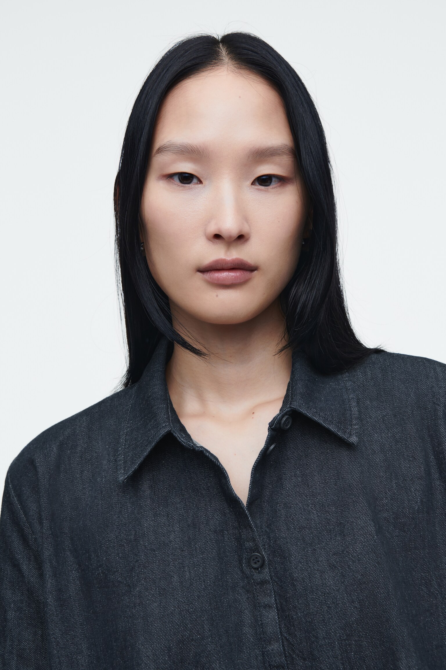 CHEMISE REGULAR ÉVASÉE EN DENIM - INDIGO - 3
