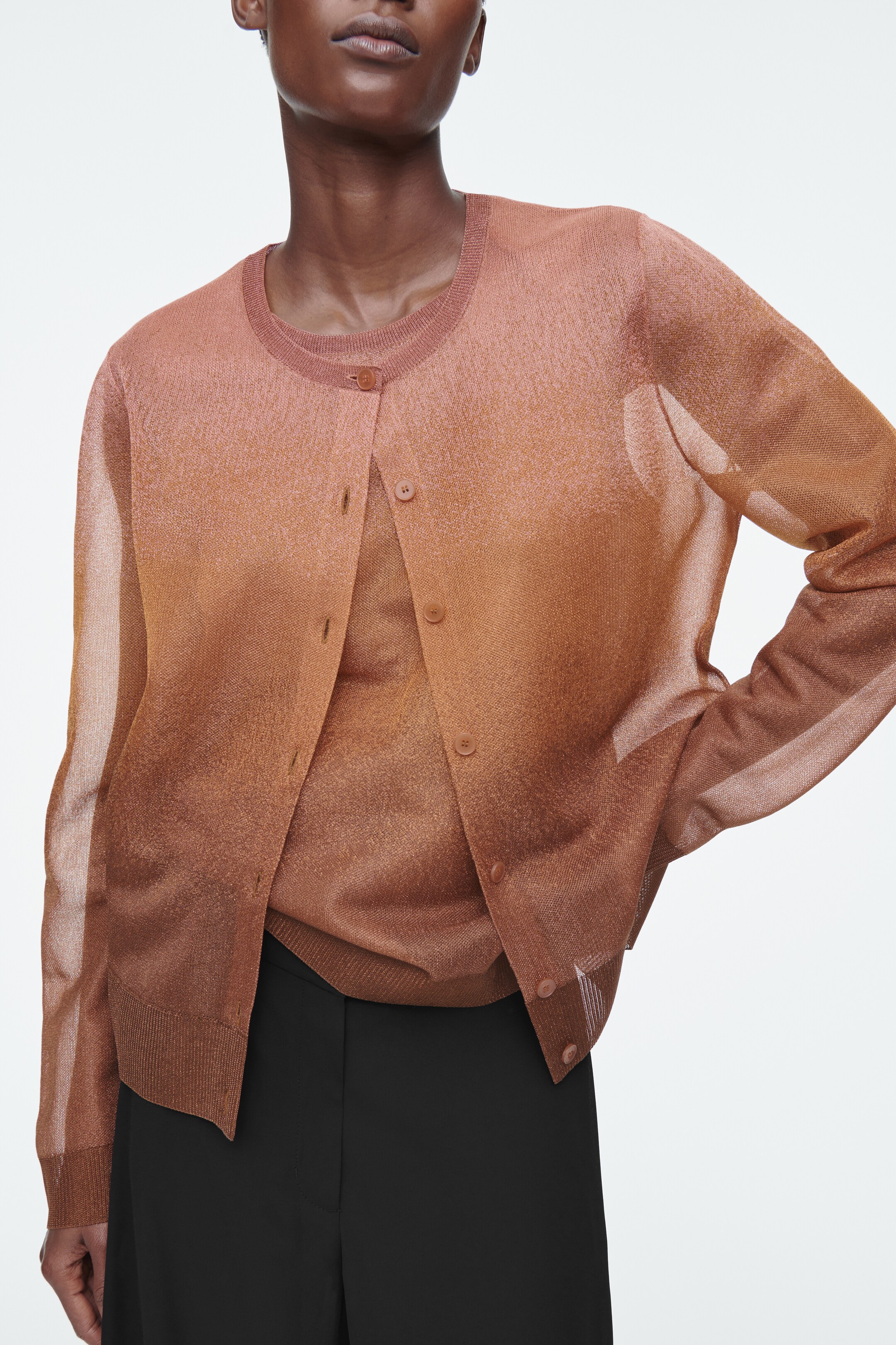 View larger image: SHEER FINE-KNIT TANK TOP - BROWN - Ladies | H&M GB 2