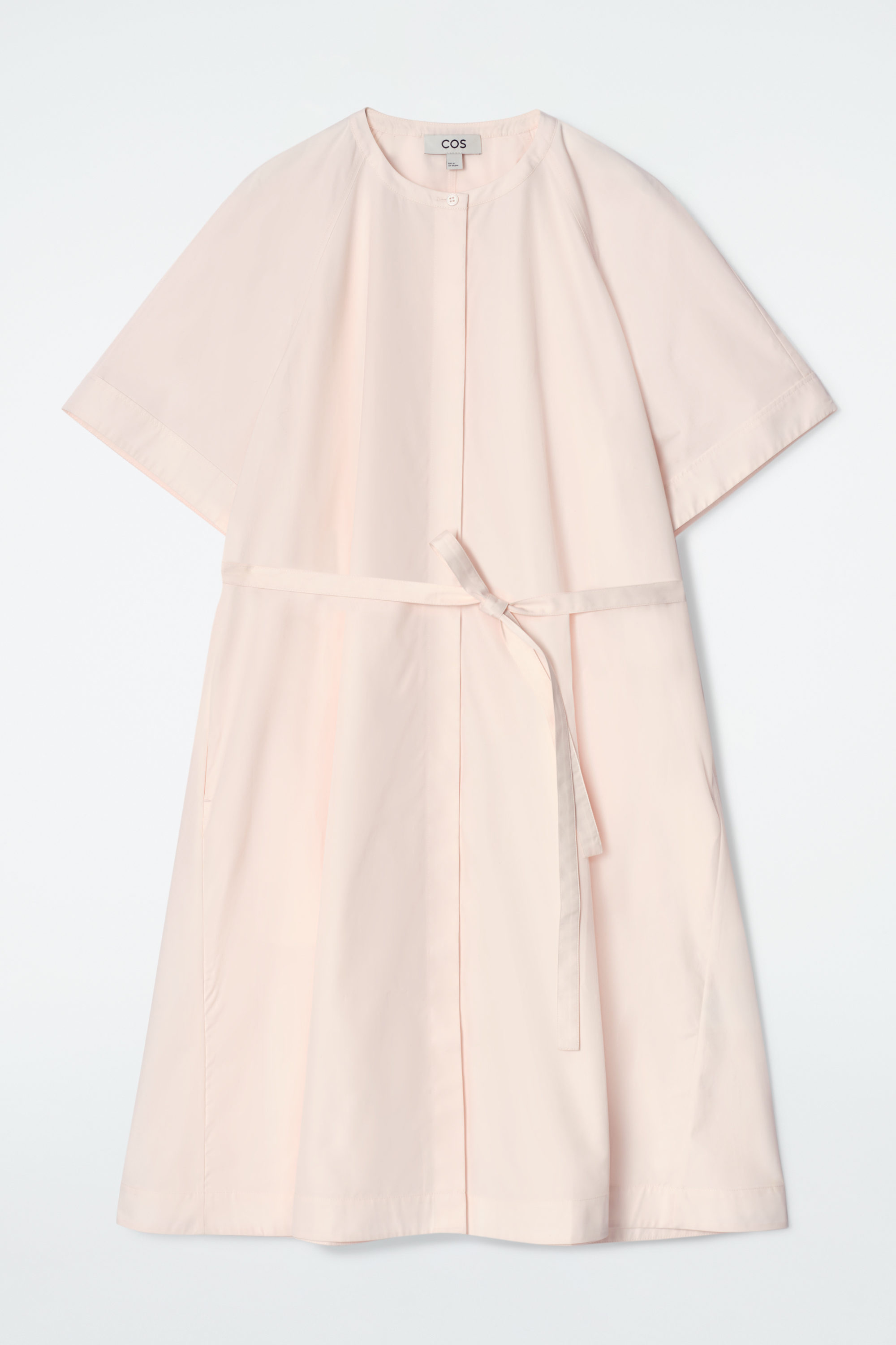RAGLAN-SLEEVE COTTON MIDI DRESS - LIGHT PINK | COS US