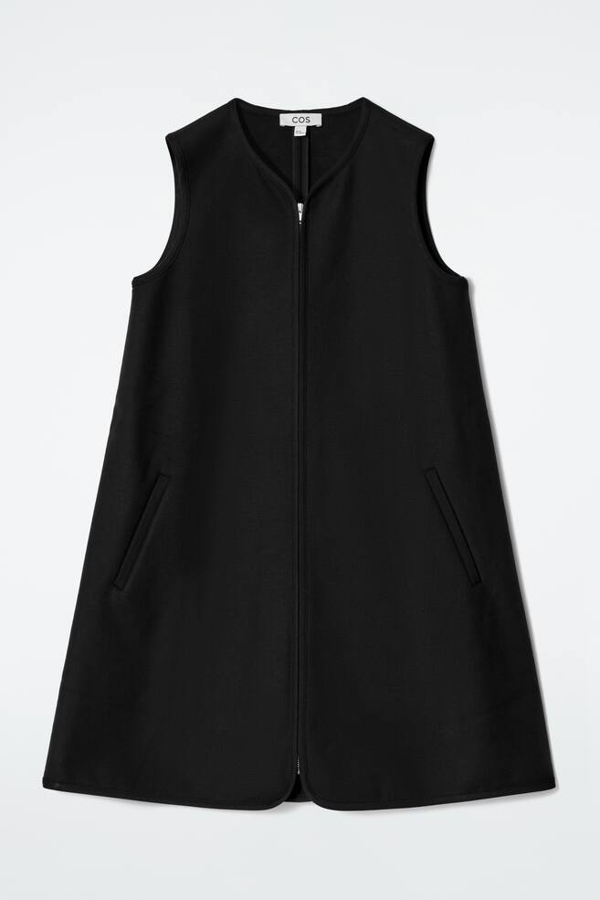 SCUBA-JERSEY RITS MINI JURK - ZWART - 1