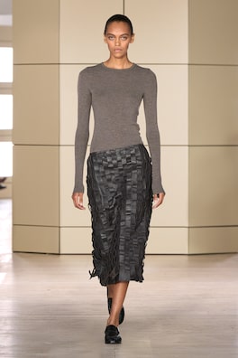 SEAMLESS MERINO WOOL LONG-SLEEVED TOP — BROWN MÉLANGE 7