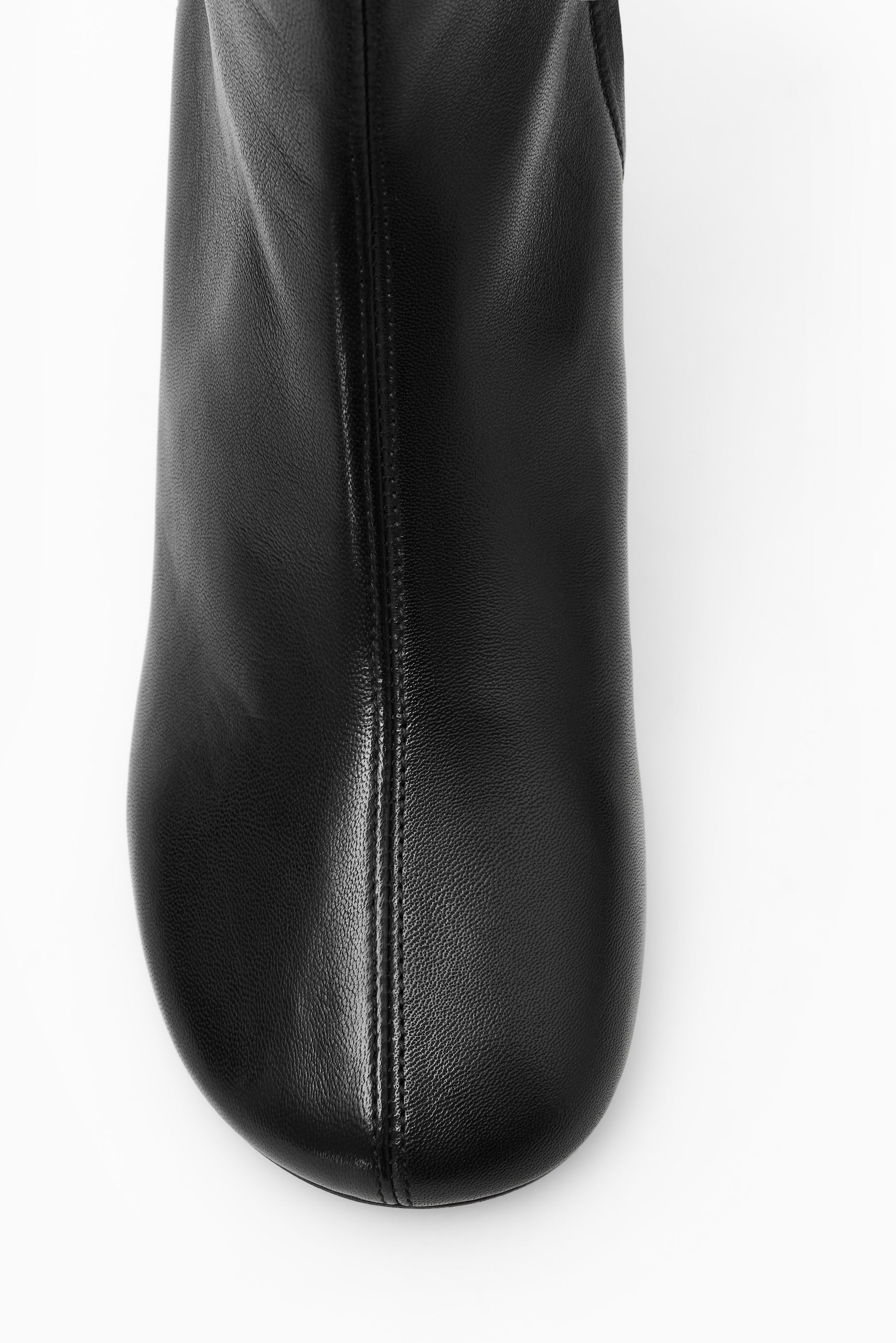 CYLINDERHEEL LEATHER SOCK BOOTS