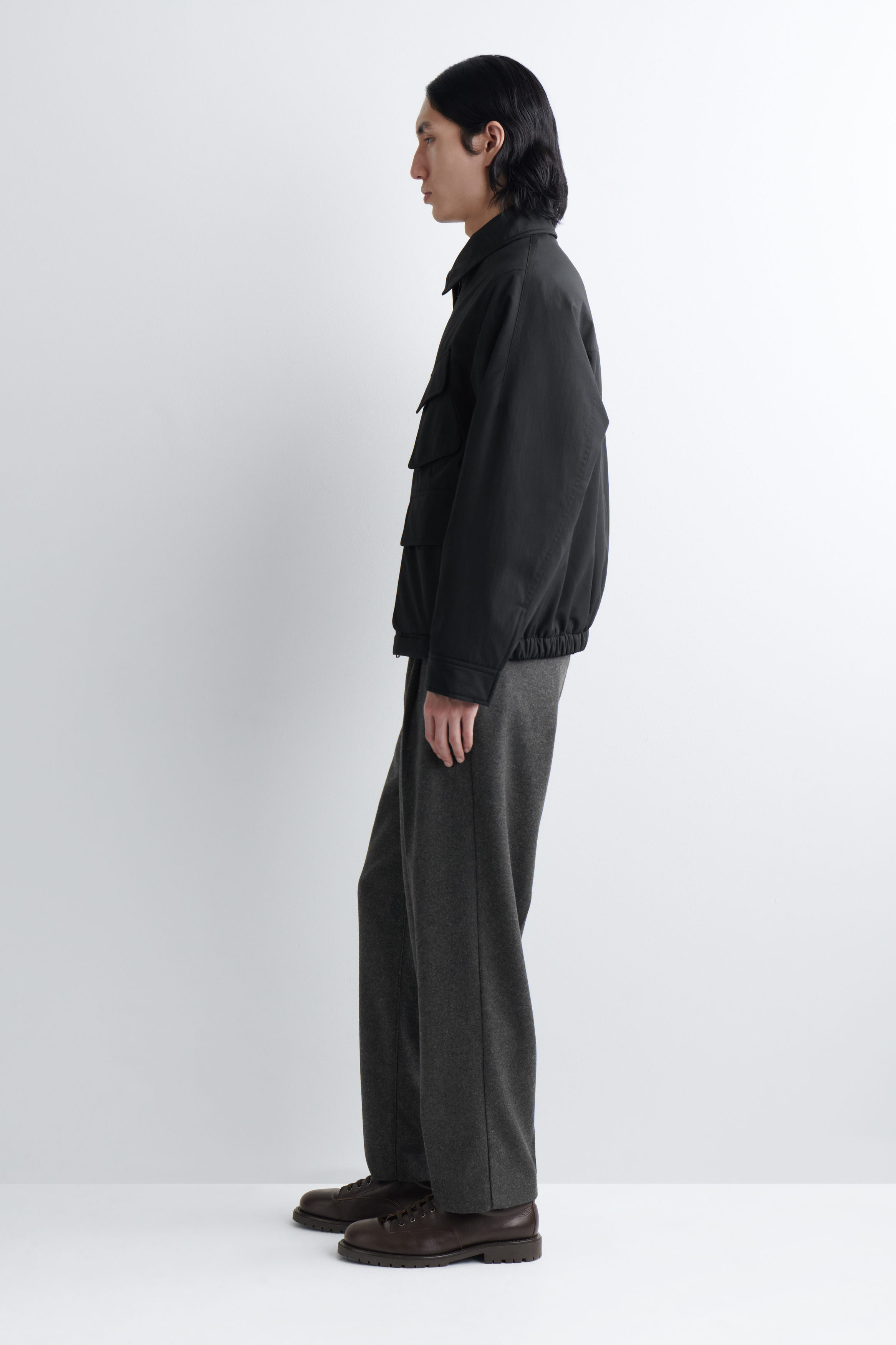PADDED NYLON UTILITY JACKET - BLACK | COS US