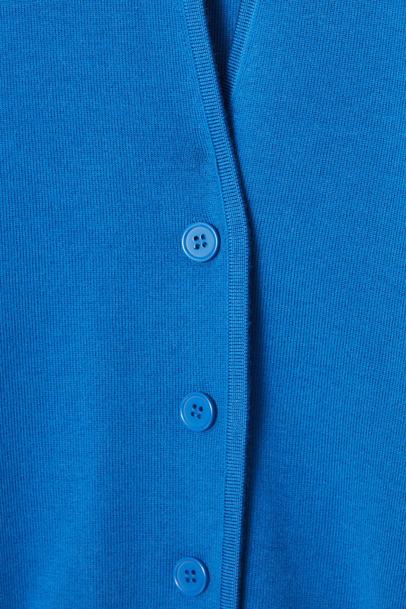 WAISTED KNITTED CARDIGAN - BRIGHT BLUE/BLACK - 2