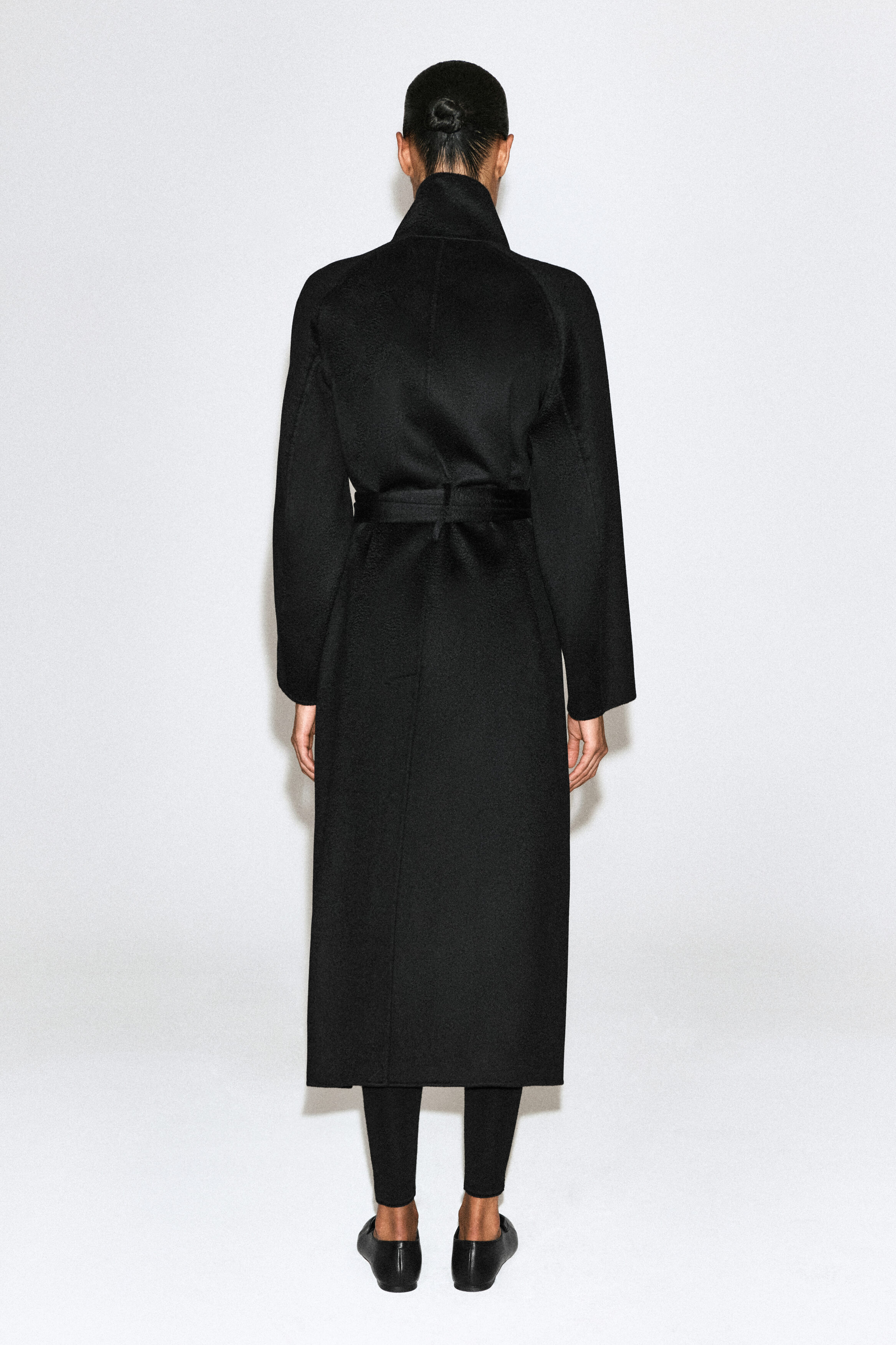 BELTED DOUBLE-FACED CASHMERE COAT - BLACK | COS US