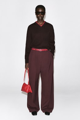 MINI PAVILION SHOULDER BAG - CROC-EFFECT LEATHER — RED / CROC EFFECT 1