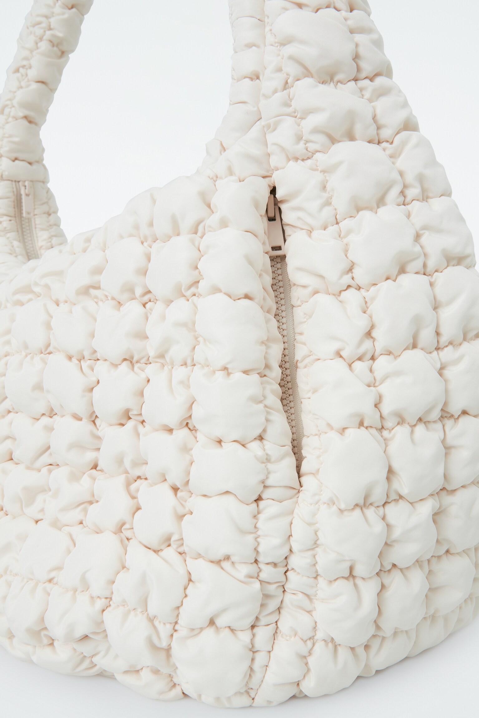 SAC BANDOULIÈRE OVERSIZE MATELASSÉ - BEIGE CLAIR - 2