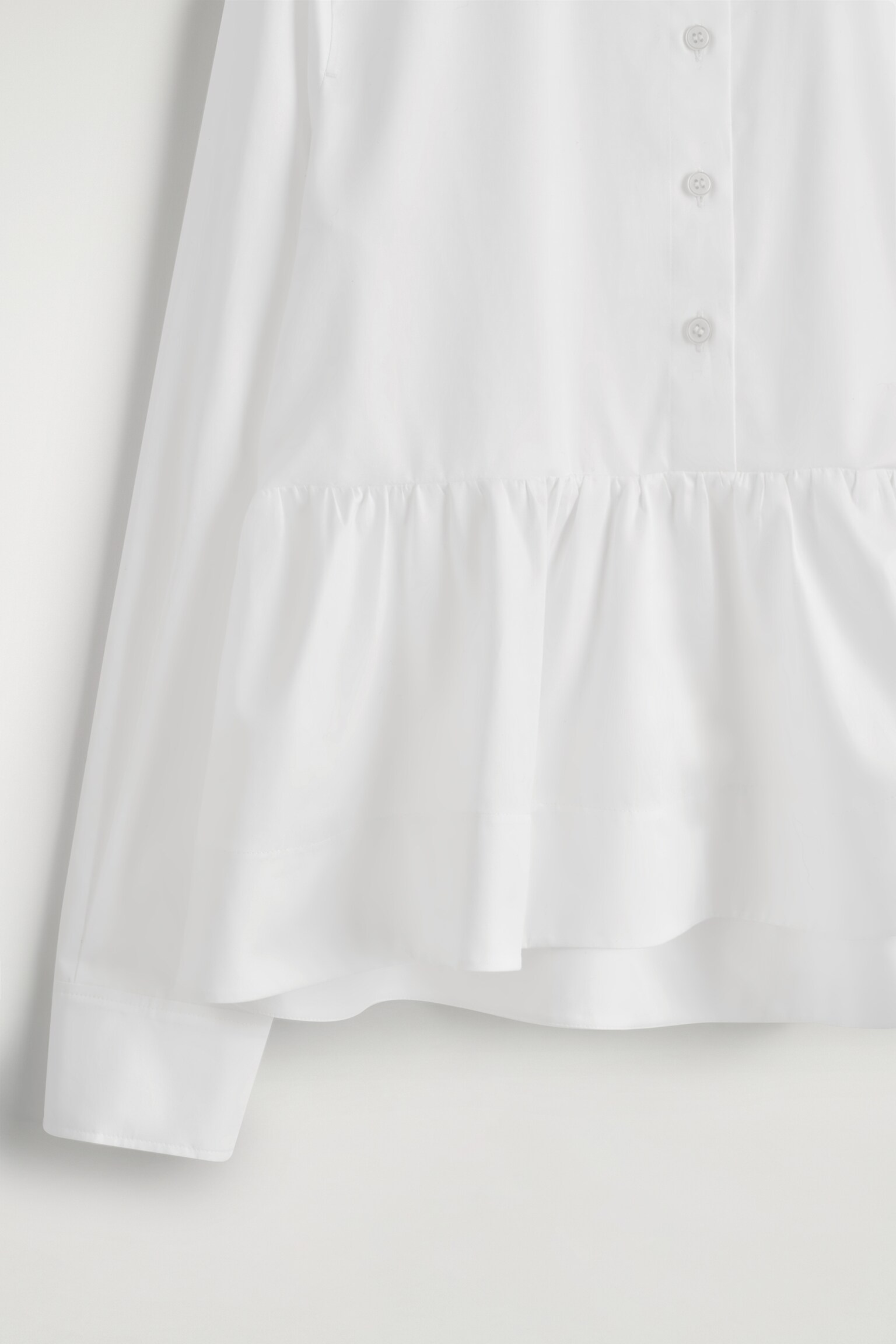 CHEMISE À BASQUE EN COTON - BLANC - 7