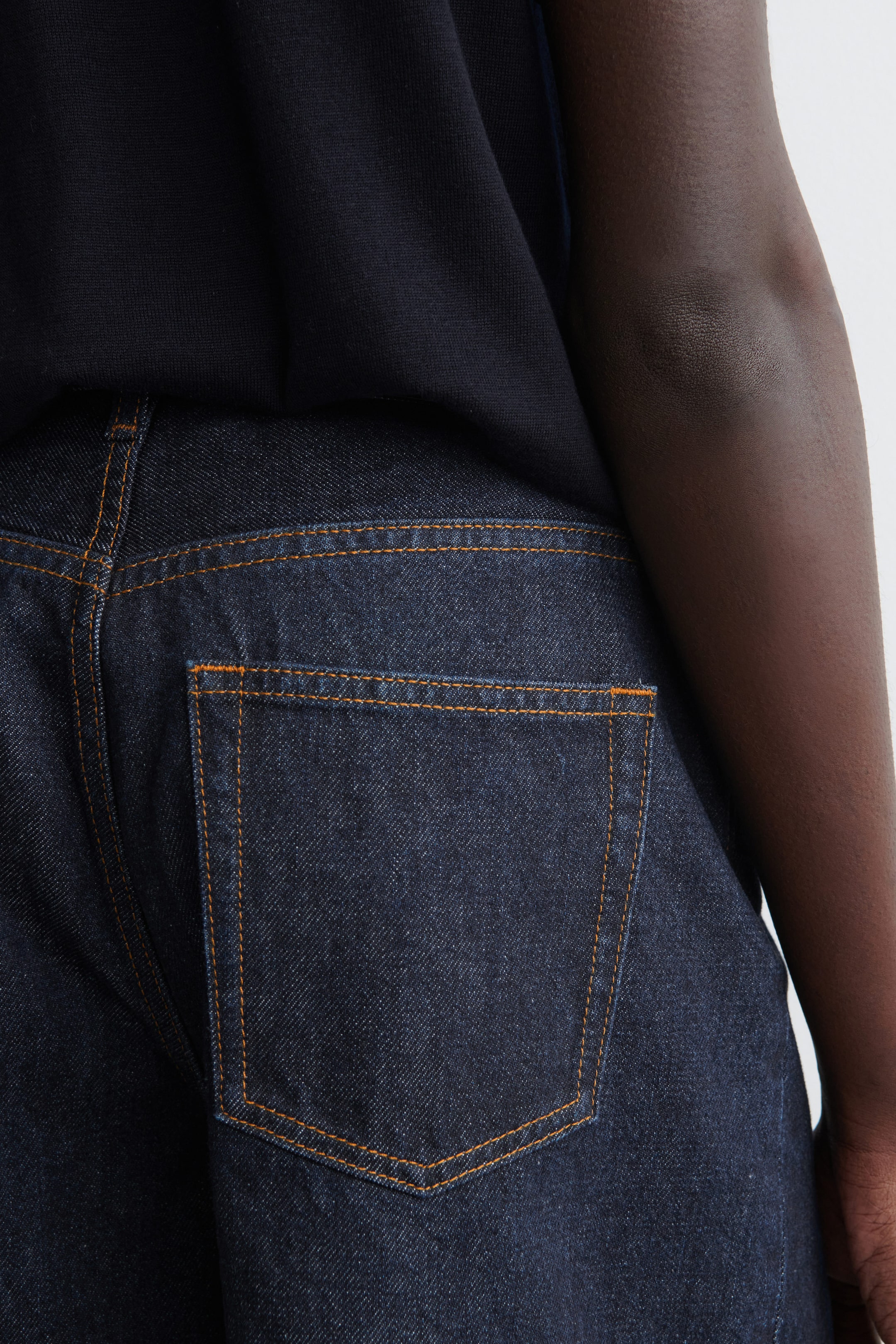HIGH-RISE DENIM SHORTS