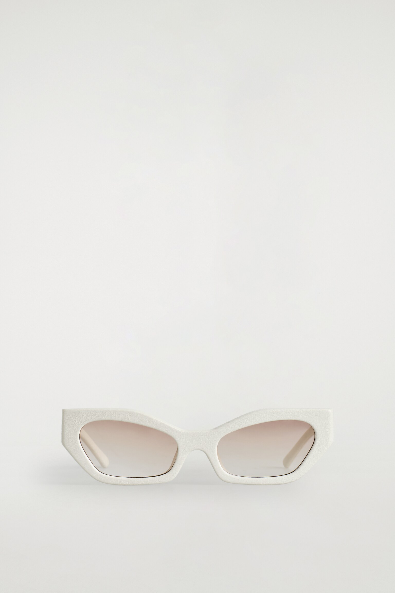 GAFAS DE SOL CAT-EYE DE PIEL - TIZA / ROSA/MARRÓN - 2