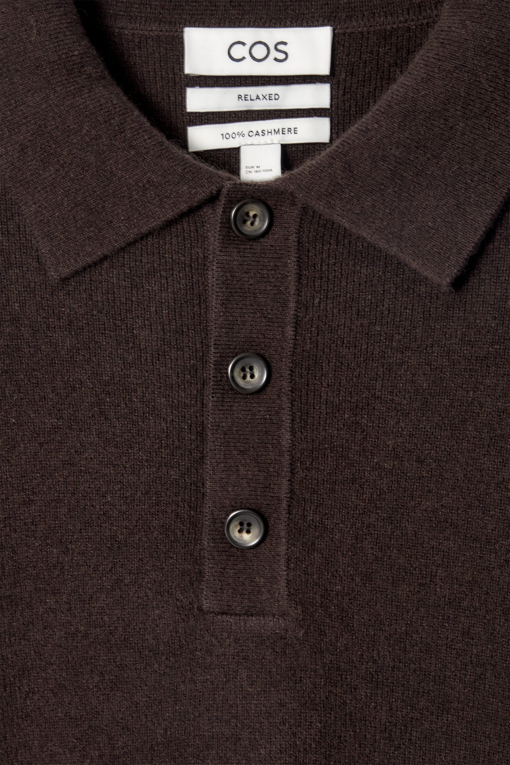 SEAMLESS CASHMERE POLO SHIRT - BROWN | COS US