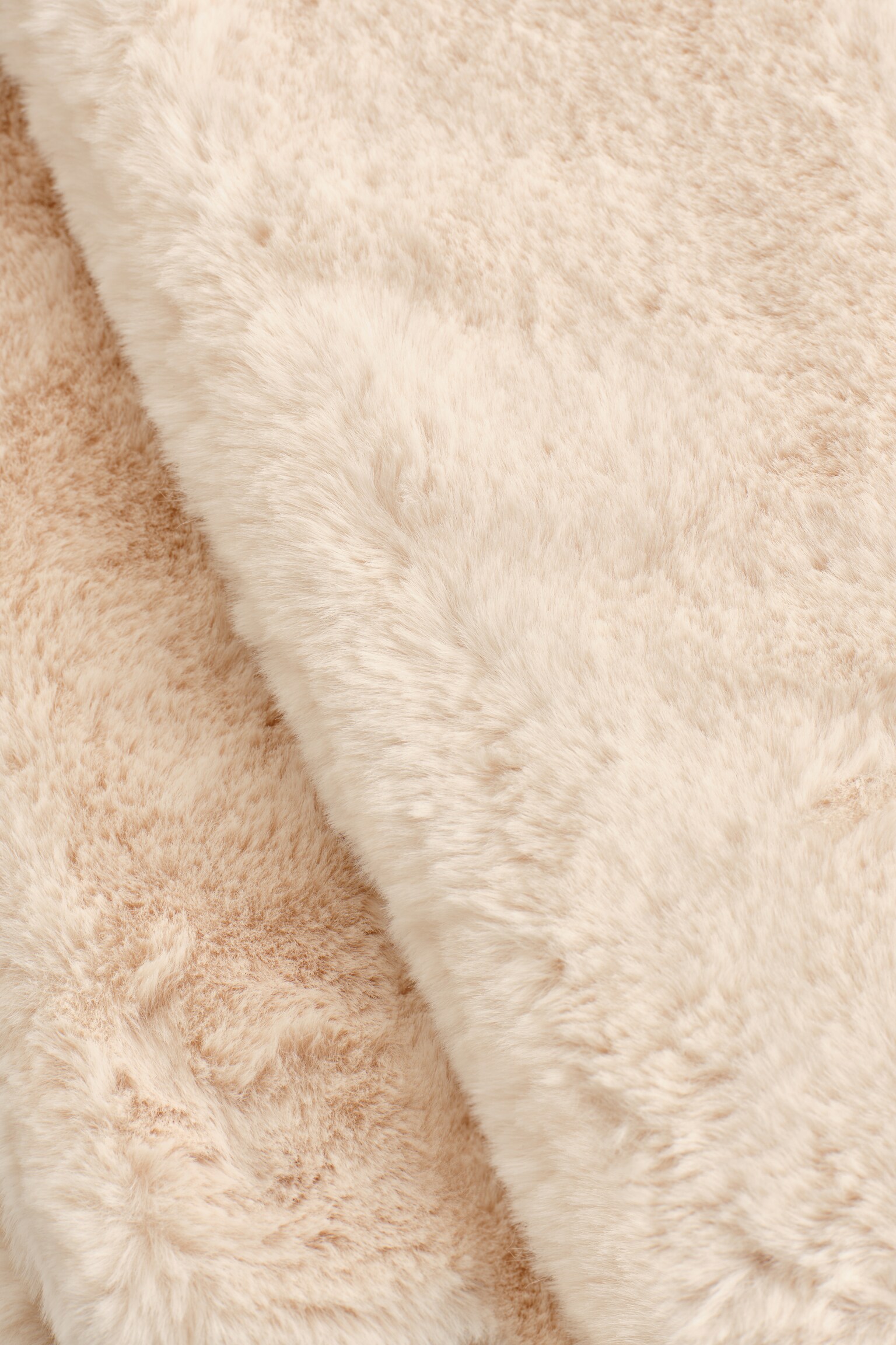 BUFANDA DE PELO SINTÉTICO - BEIGE CLARO - 3