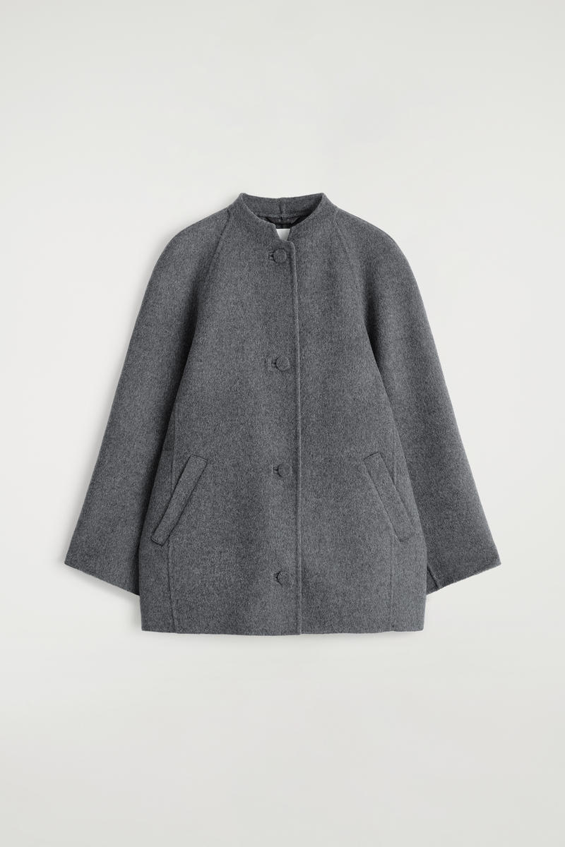 Rounded Double-Faced Wool Jacket