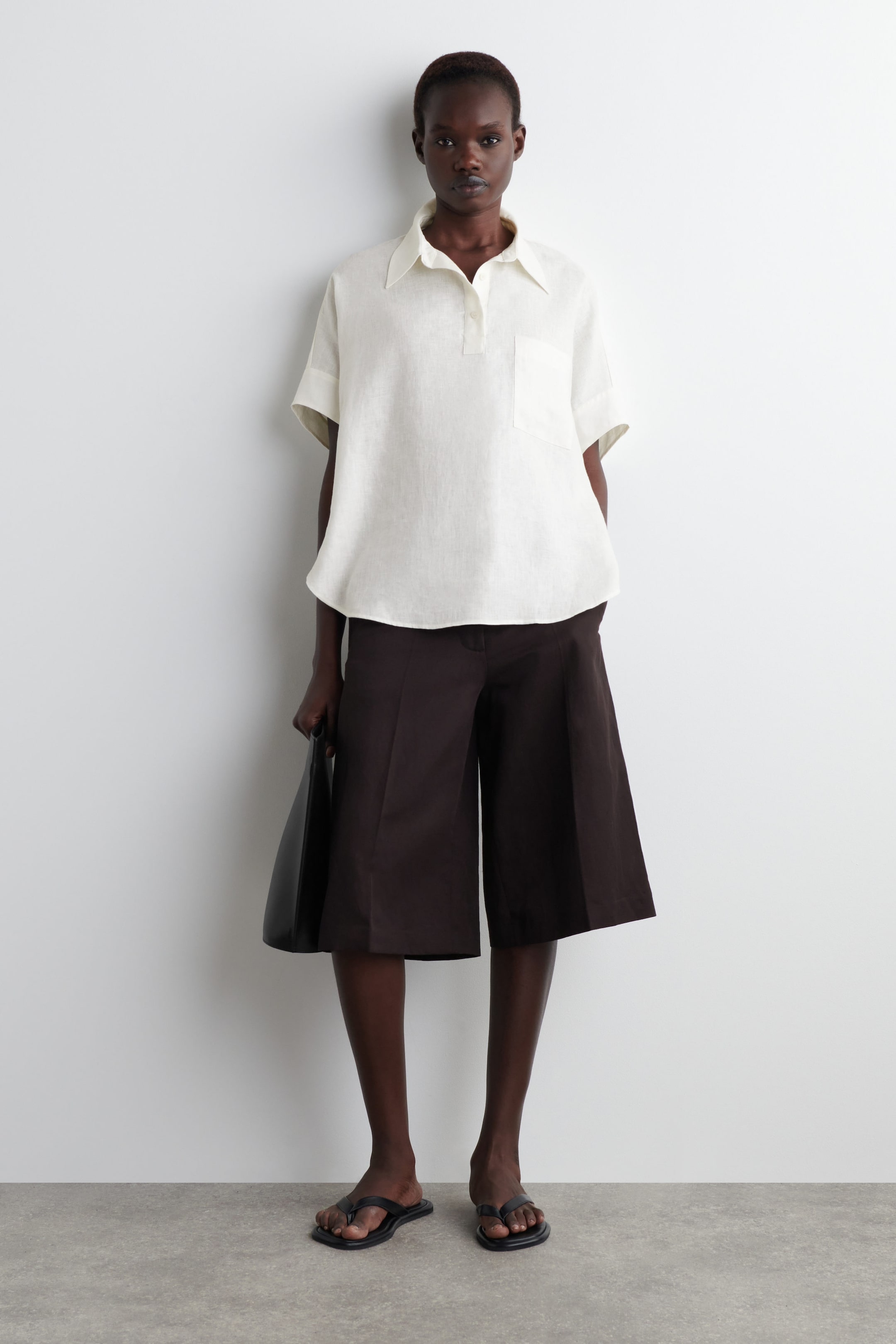 LINEN HALFPLACKET SHIRT