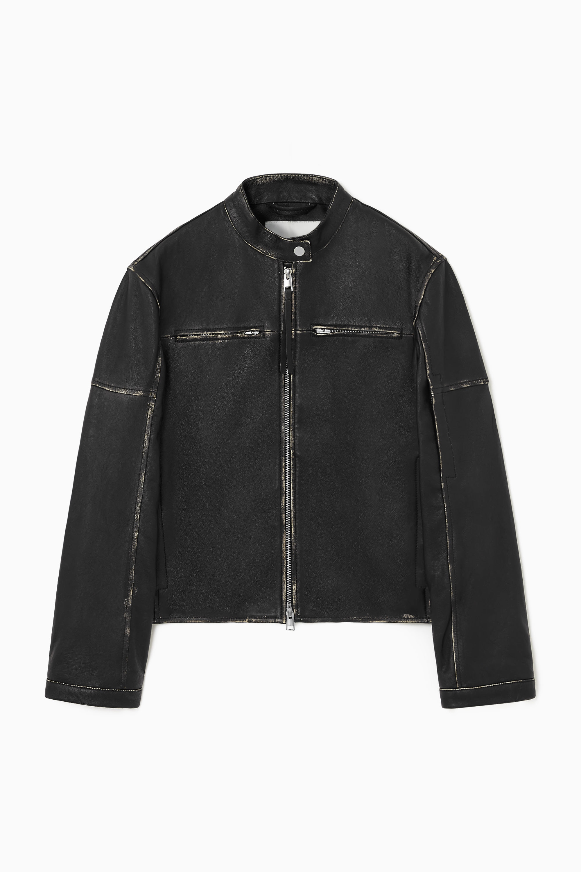 LEATHER MOTO JACKET - BLACK | COS