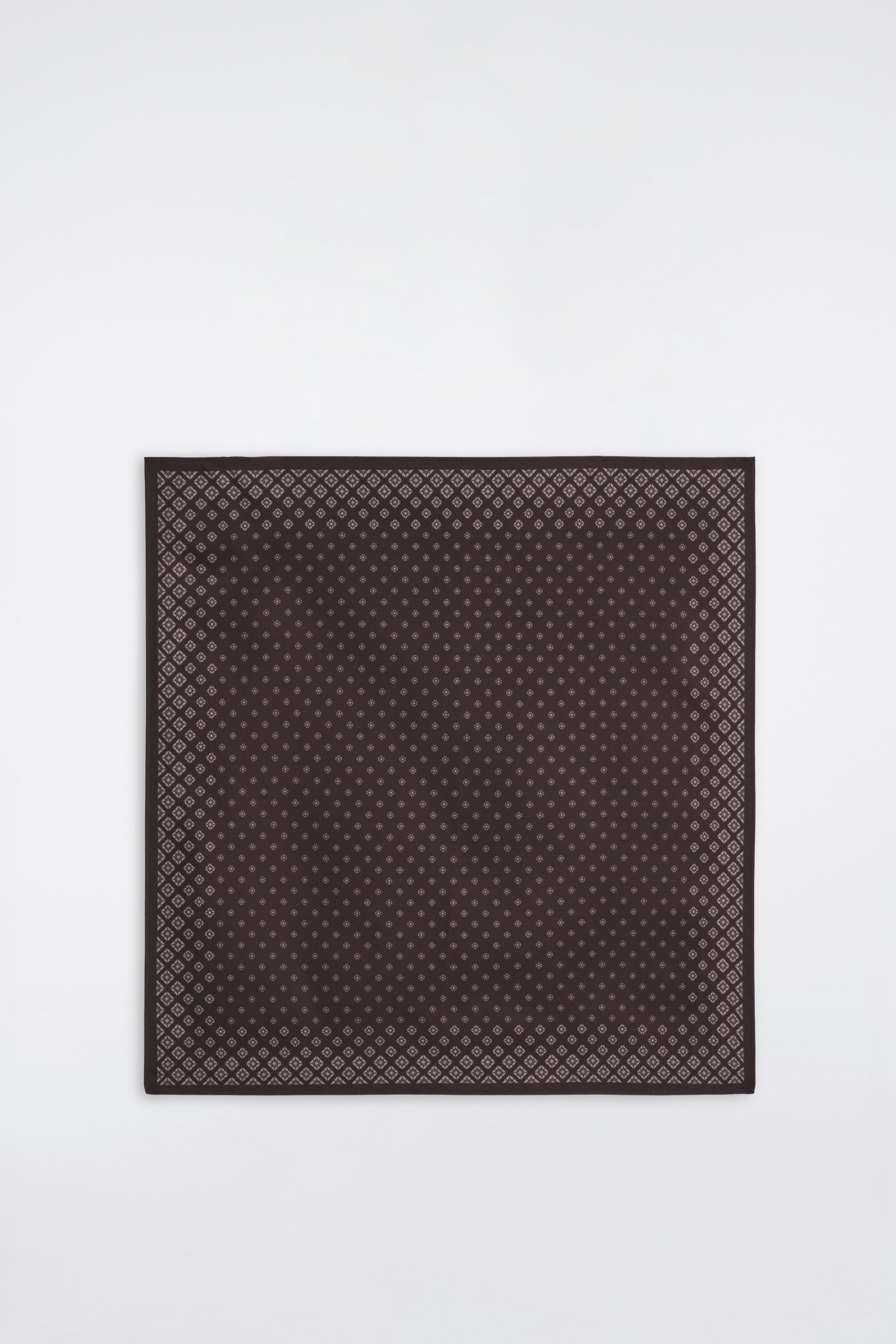 GEOMETRIC-PRINT MULBERRY SILK SCARF - BURGUNDY