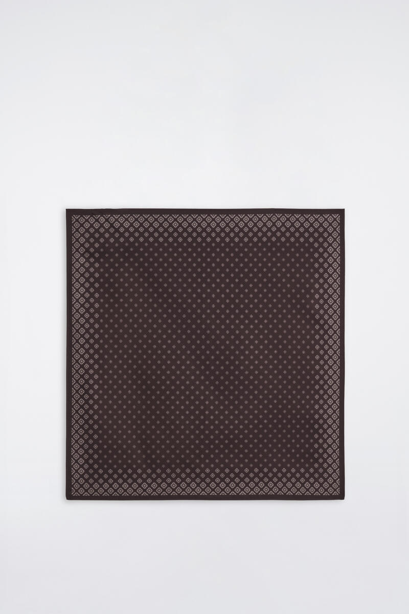 Geometric-Print Mulberry Silk Scarf